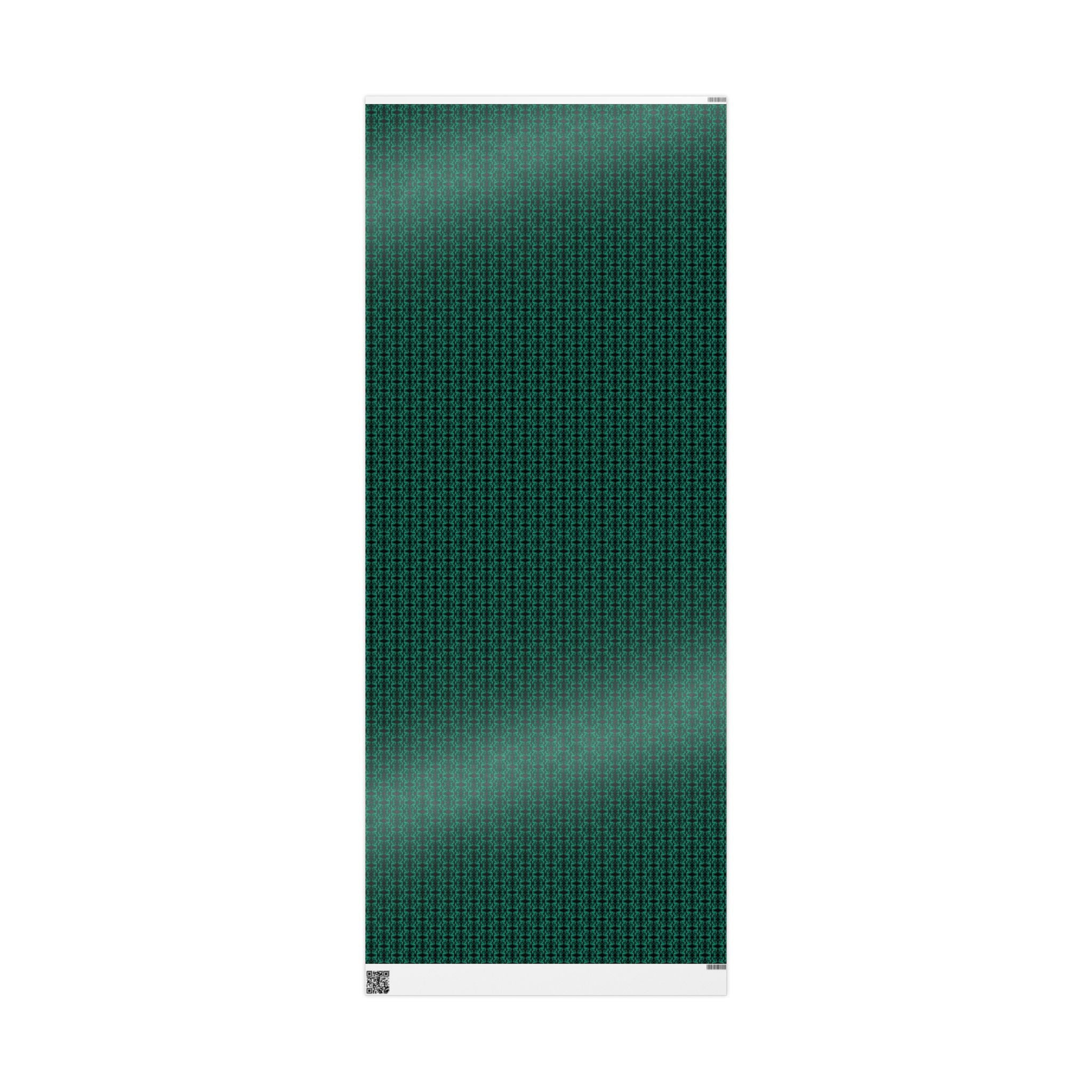 Curiosity (Emerald, Black Background) Heavy Wrapping Paper