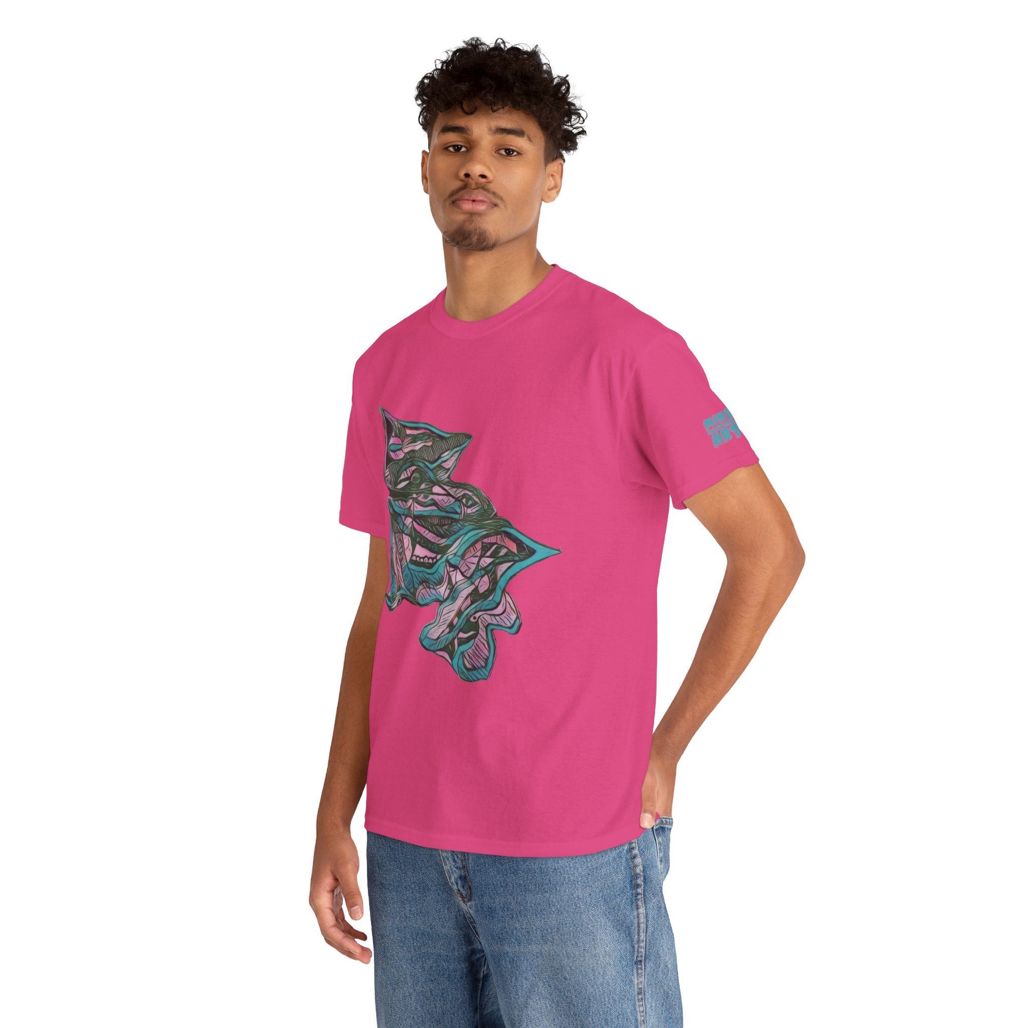 Cheshire (Pink & Teal) Unisex Heavy Cotton Tee