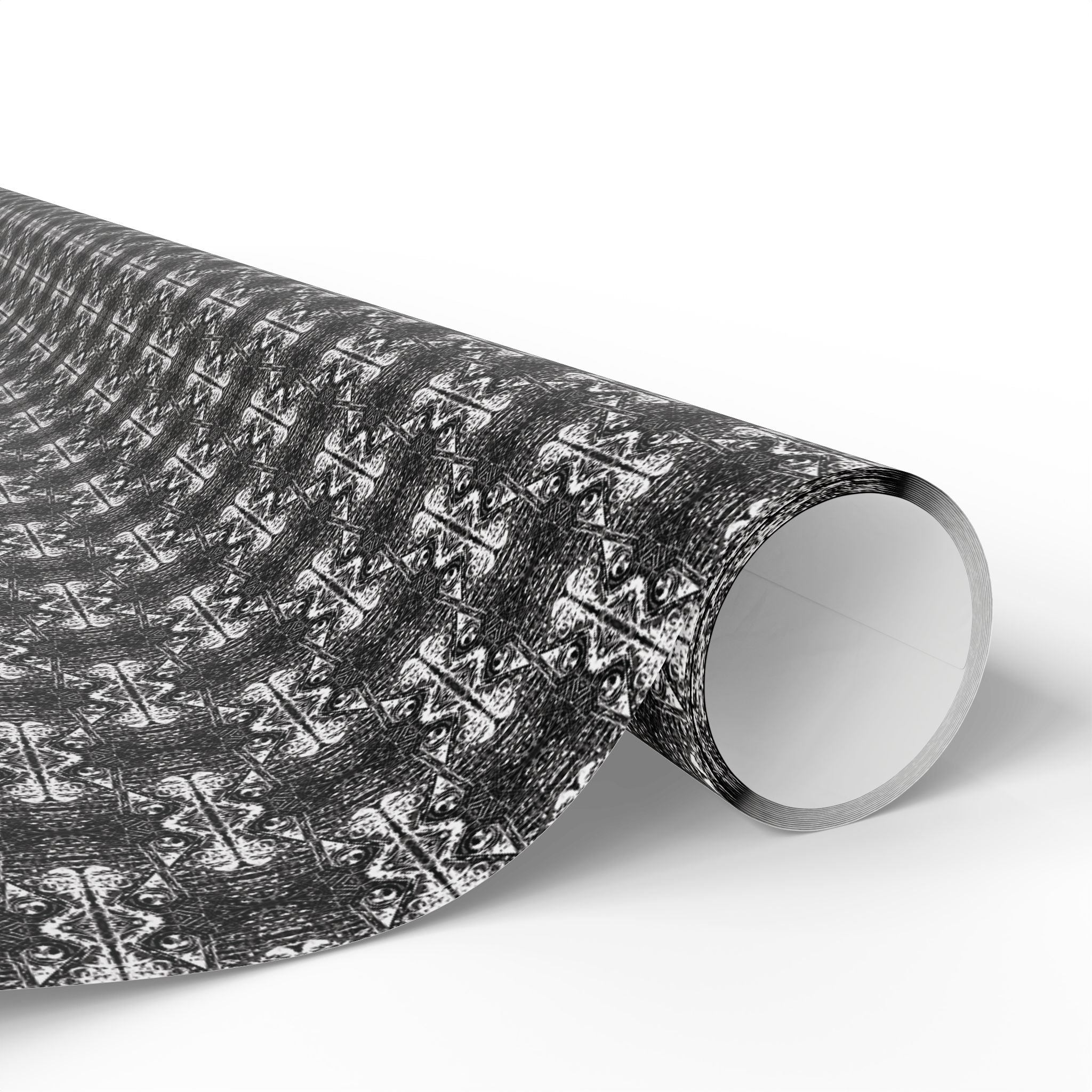 Love (White, Black Background) Heavy Wrapping Paper
