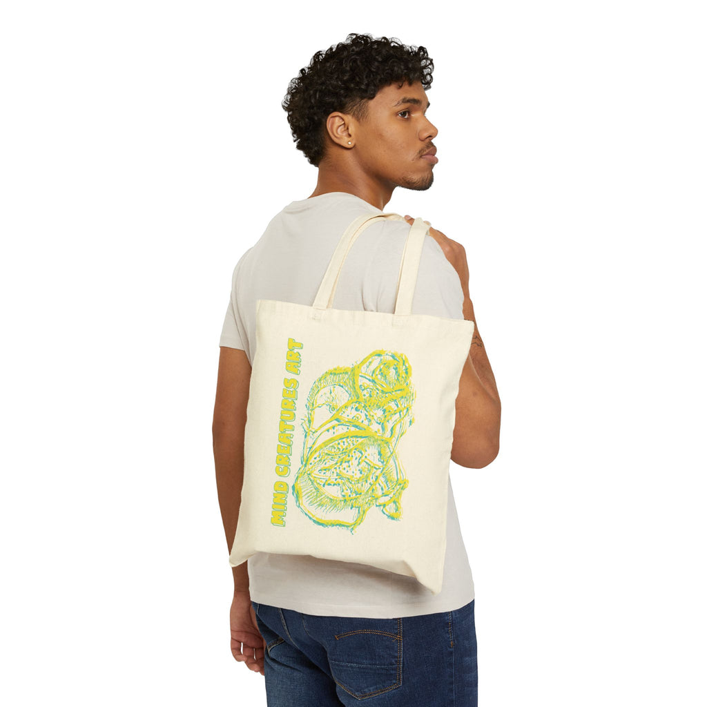 Exploration (Blur, Blue & Yellow) Cotton Canvas Tote Bag