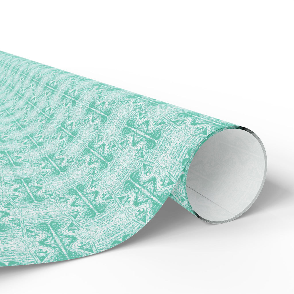 Love (Seafoam, White Background) Heavy Wrapping Paper