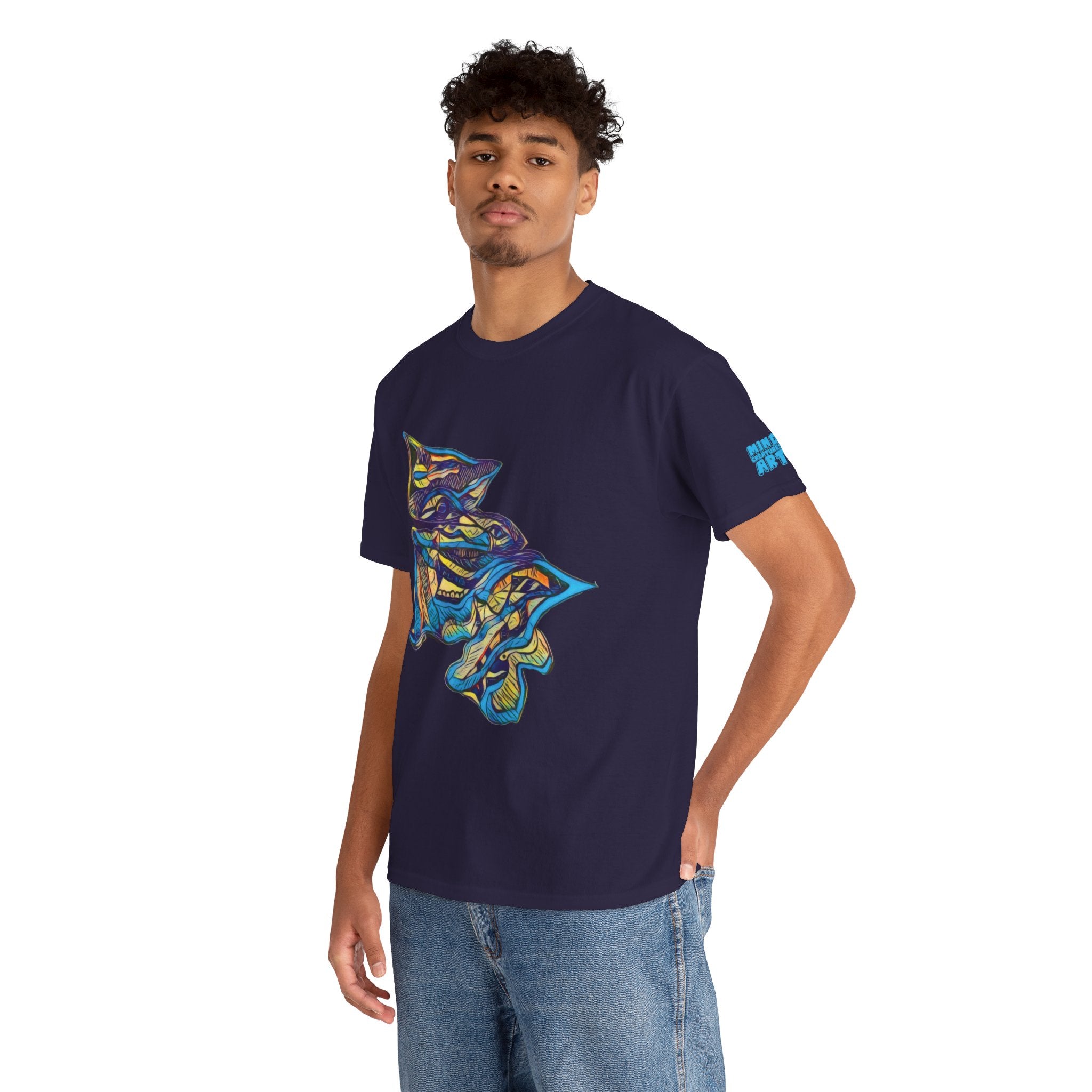 Cheshire (Blue & Yellow) Unisex Heavy Cotton Tee