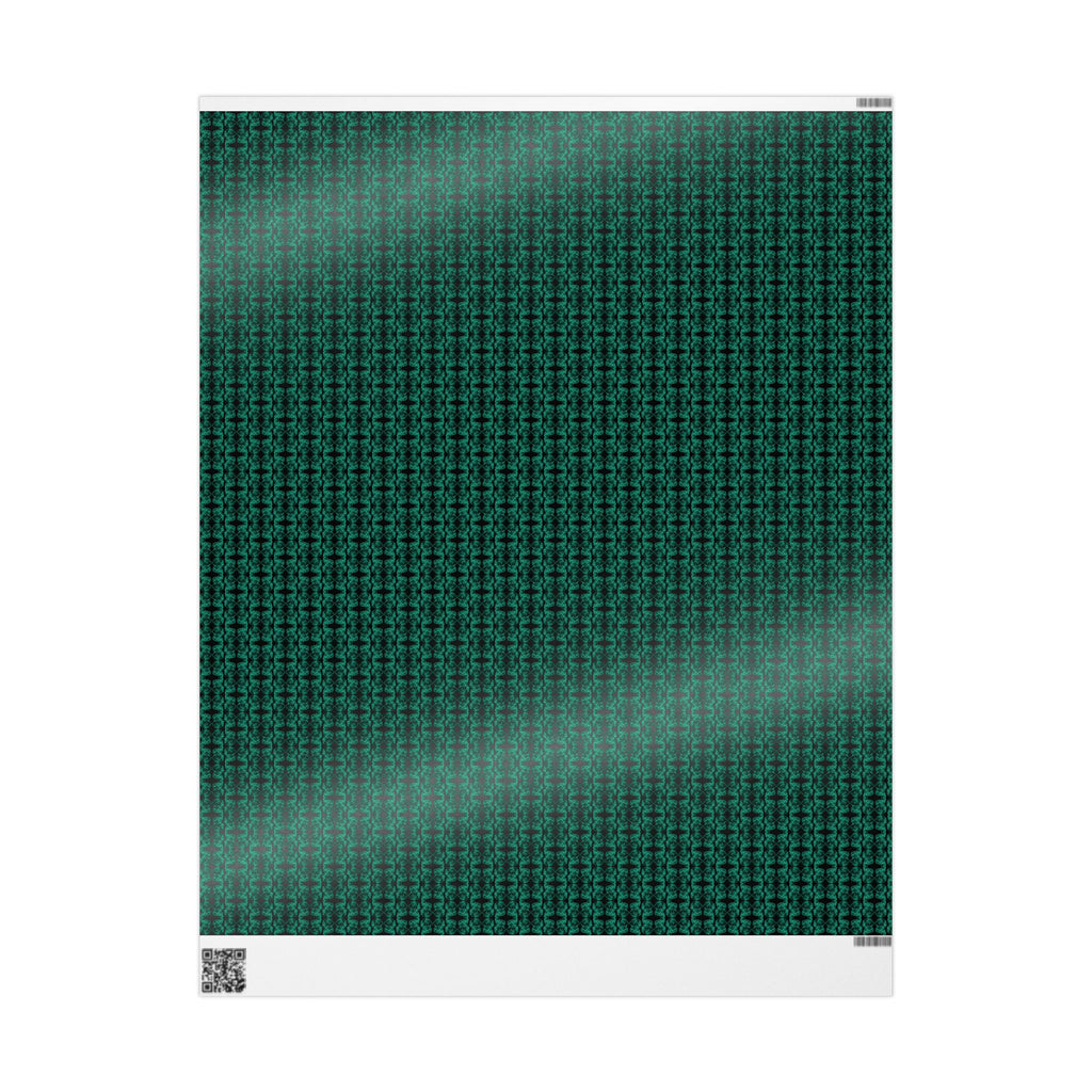 Curiosity (Emerald, Black Background) Heavy Wrapping Paper