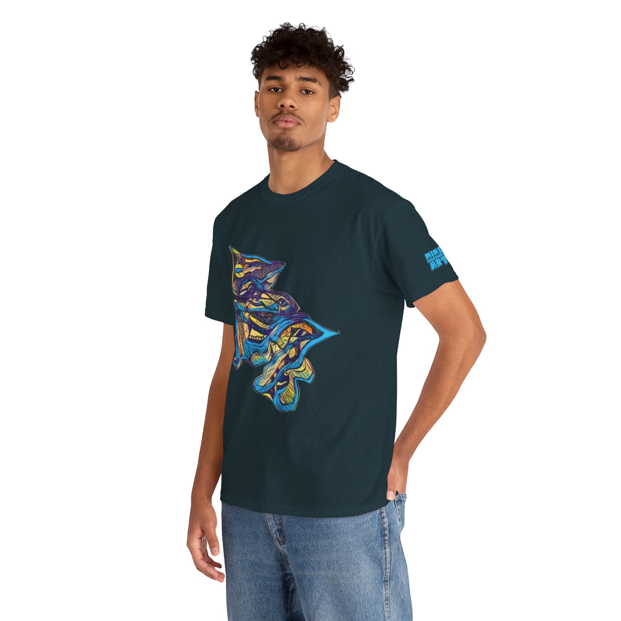 Cheshire (Blue & Yellow) Unisex Heavy Cotton Tee