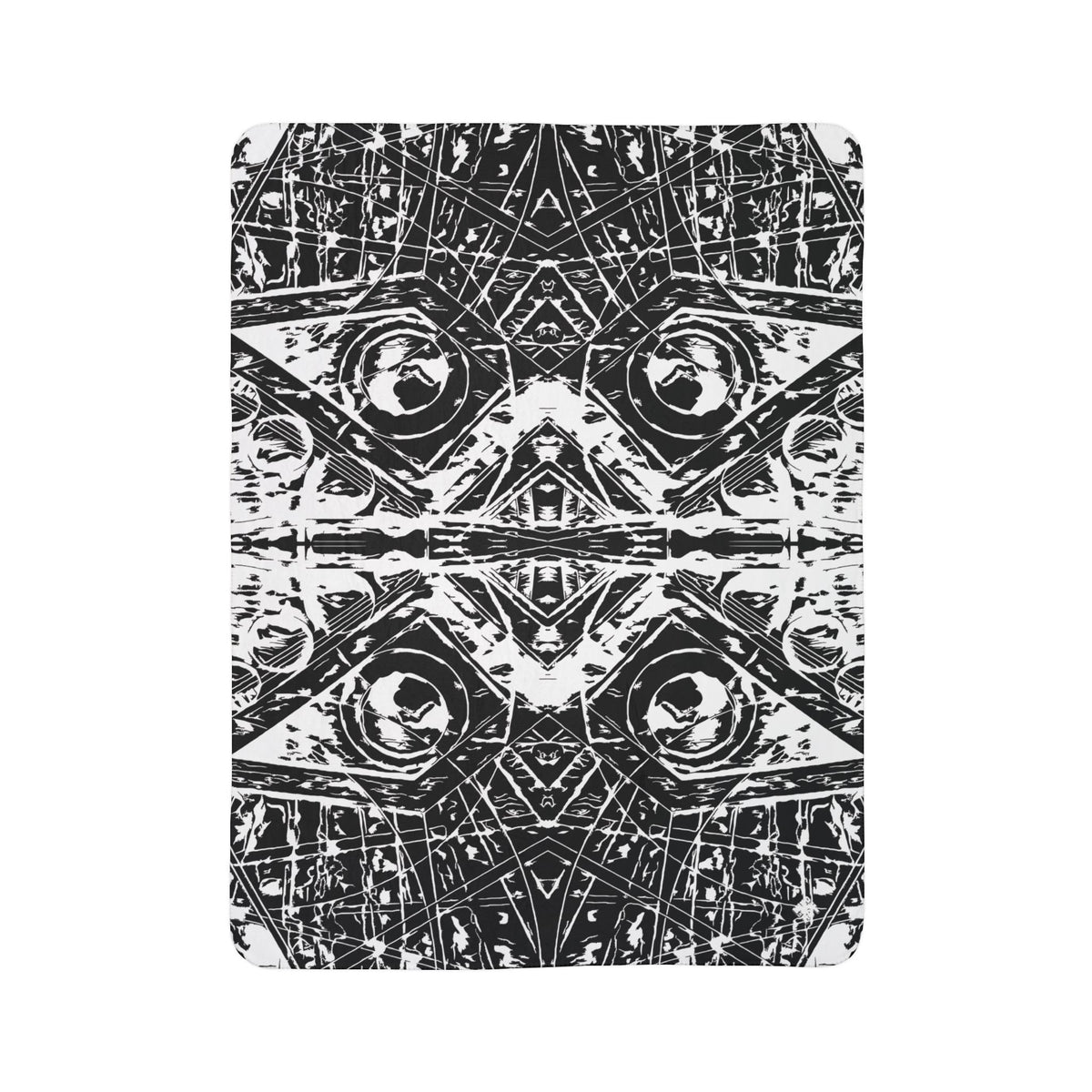 Love (White, Mirror, Black Background) Fleece Sherpa Blanket