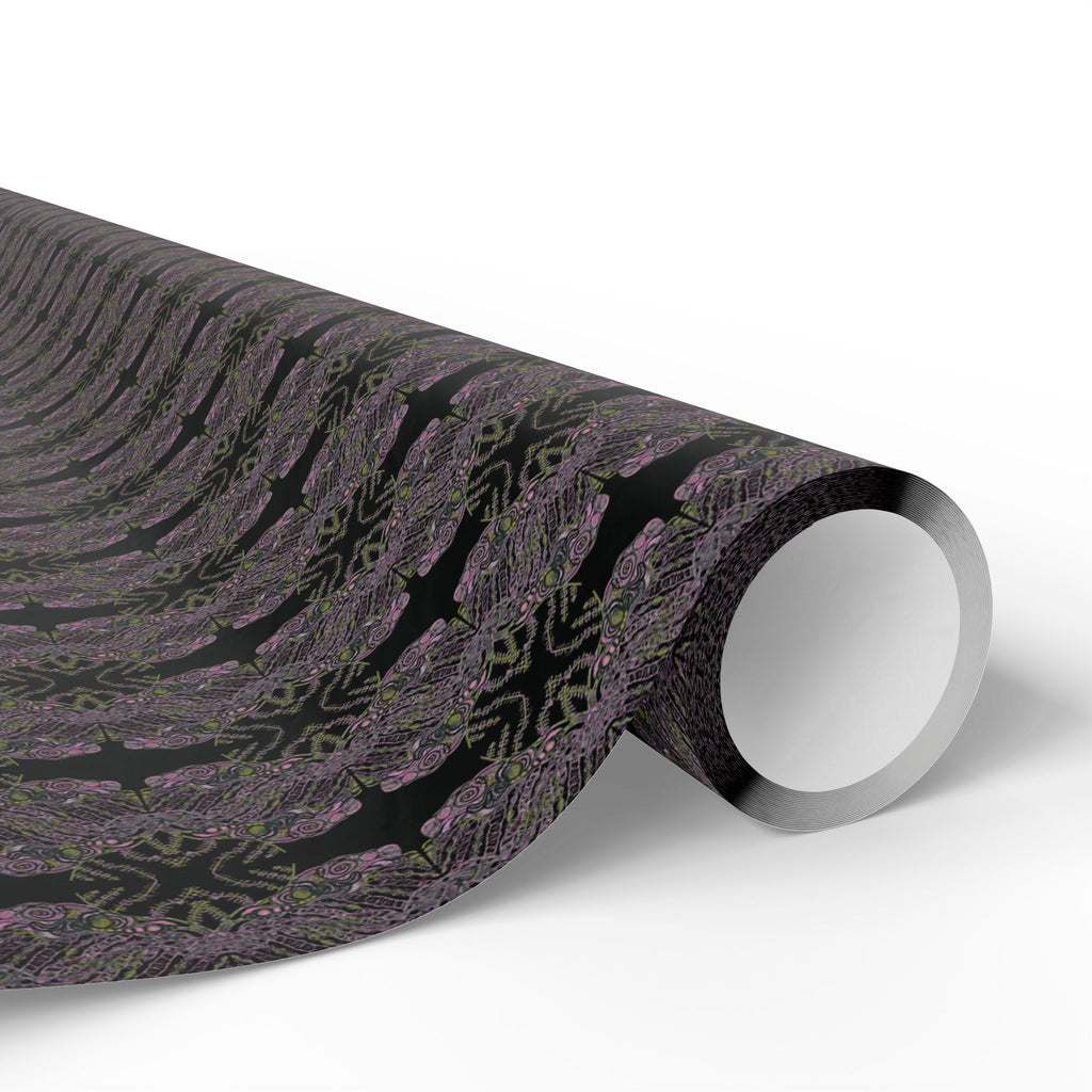 Vessel (Neon, Mirror, Black Background) Heavy Wrapping Paper