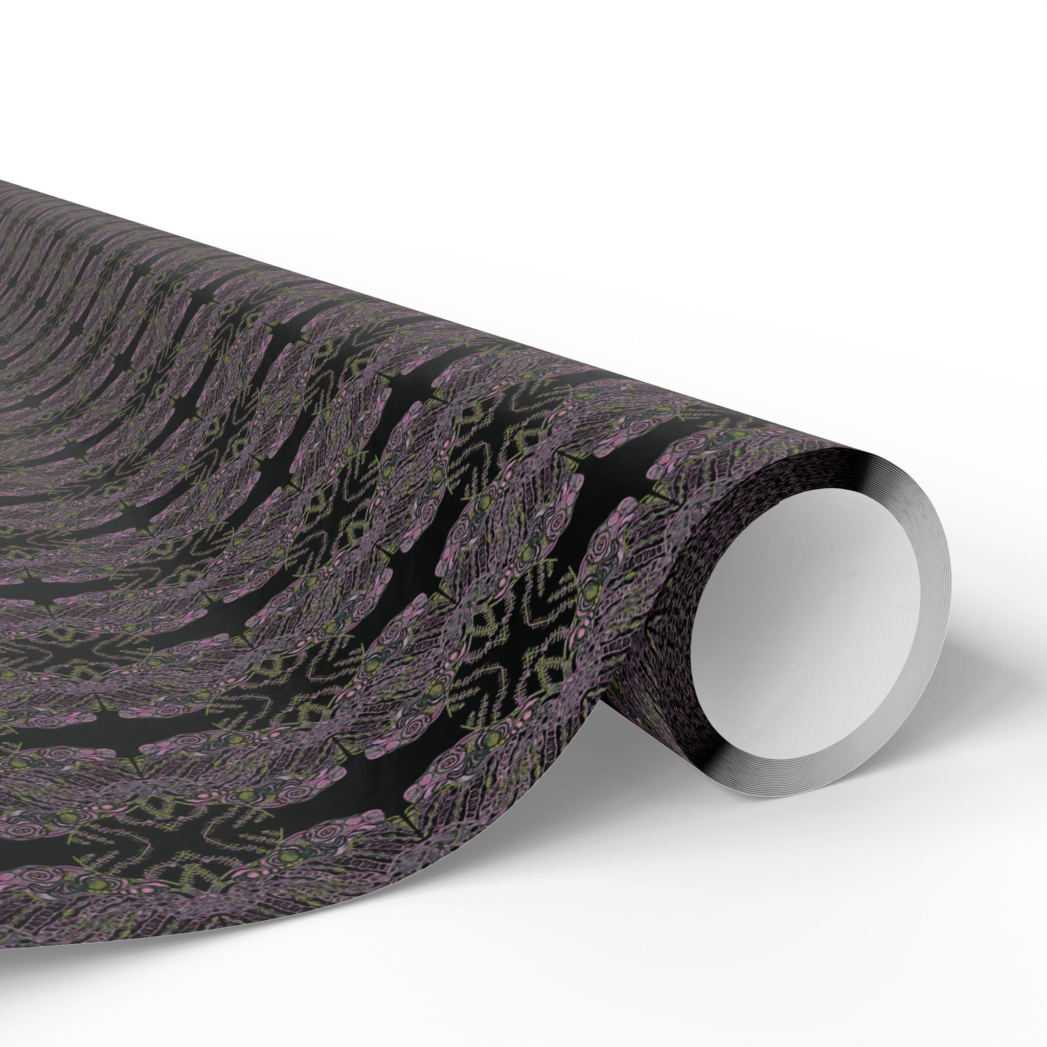 Vessel (Neon, Mirror, Black Background) Heavy Wrapping Paper