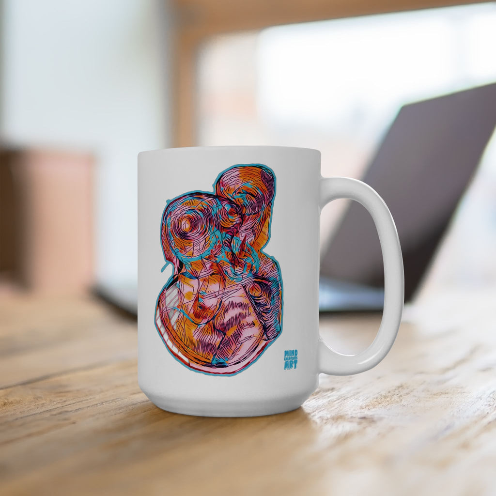 Curiosity (Pink) White Ceramic Mug, (11oz, 15oz)
