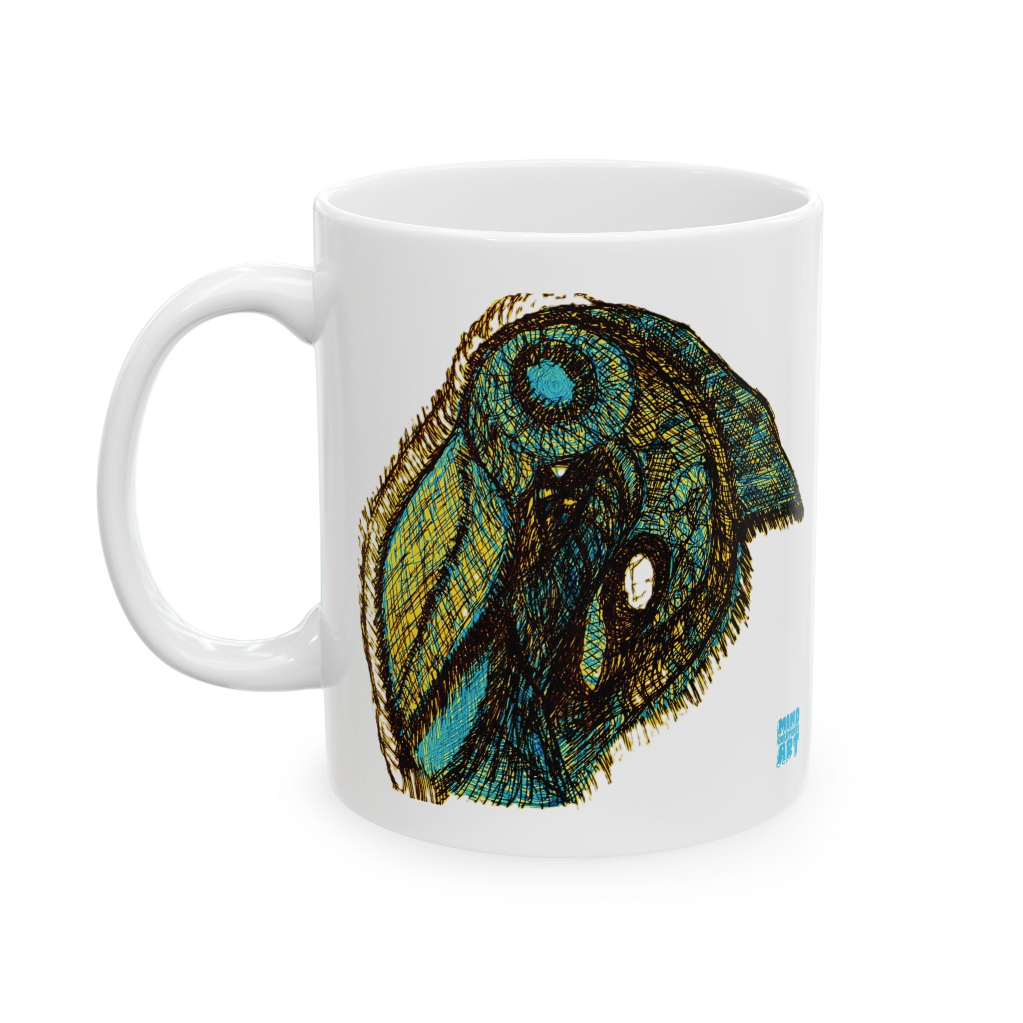 Who Are You? (Gold) White Ceramic Mug, (11oz, 15oz)