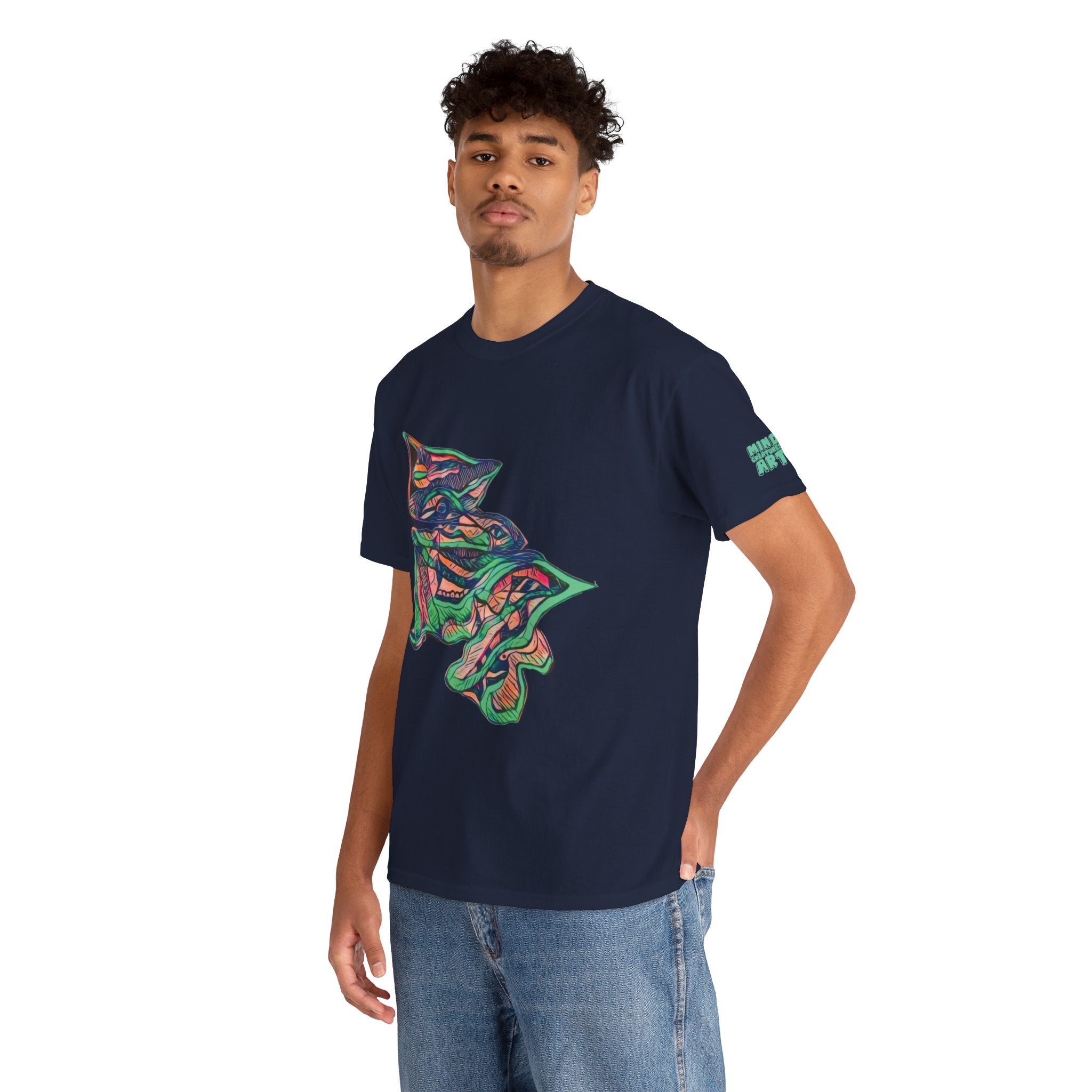 Cheshire (Pink & Seafoam) Unisex Heavy Cotton Tee