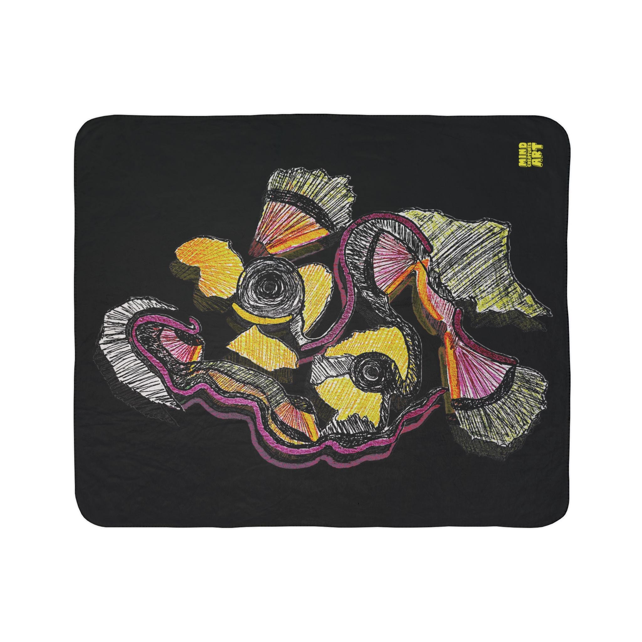 Crimson Teacher (Black Background) Fleece Sherpa Blanket