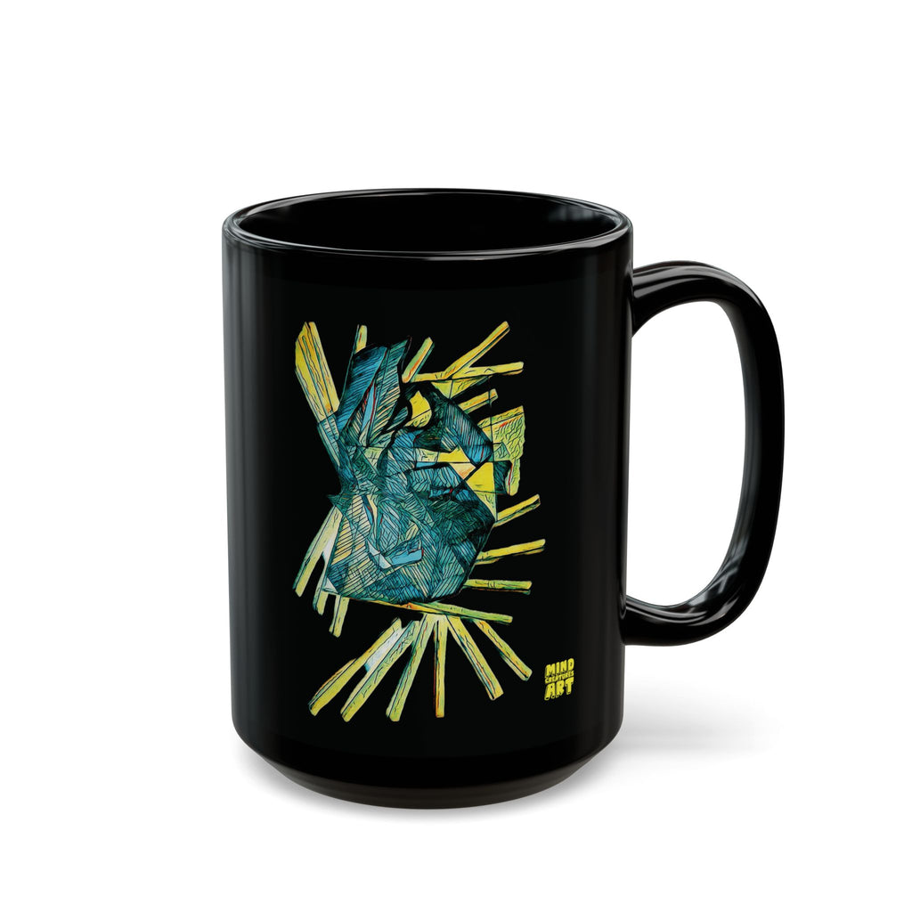 Lightspeed (Teal) Black Ceramic Mug (11oz, 15oz)