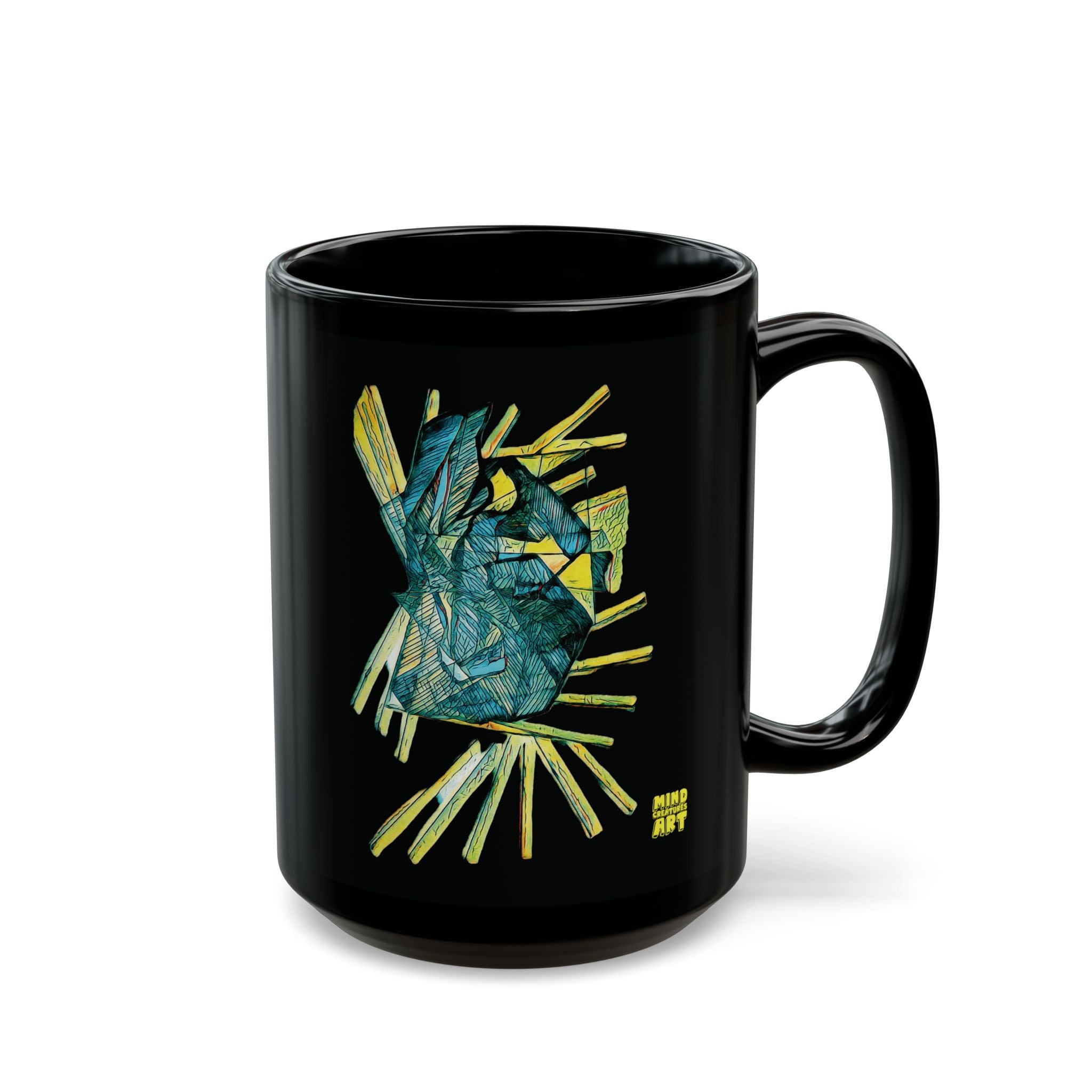 Lightspeed (Teal) Black Ceramic Mug (11oz, 15oz)