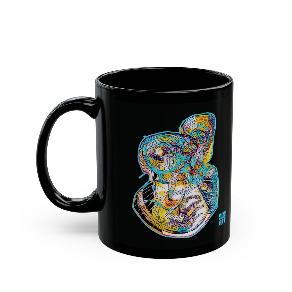 Curiosity (Teal) Black Ceramic Mug (11oz, 15oz)