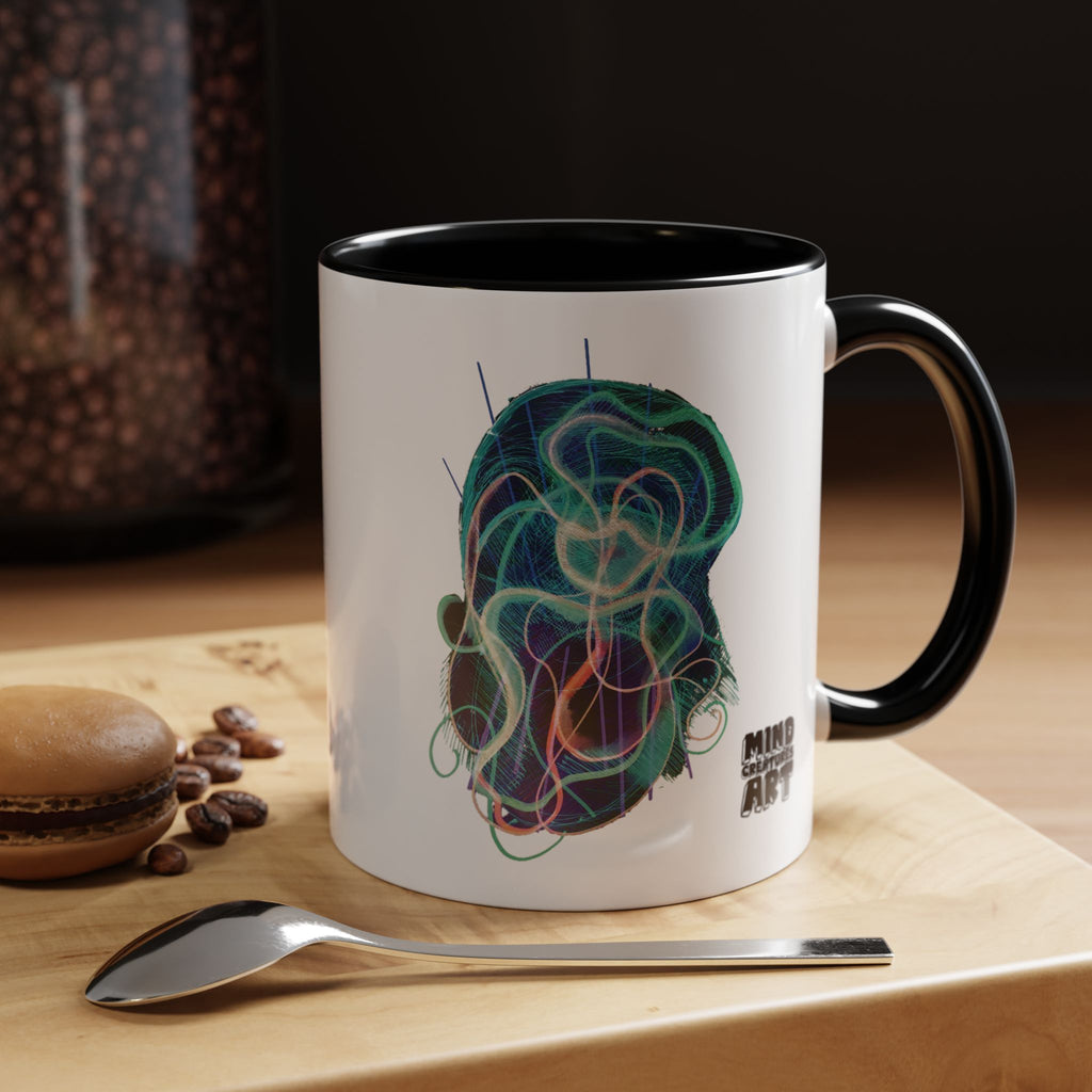 Davy Jones (Electric Teal) Accent Coffee Mug (11oz, 15oz)