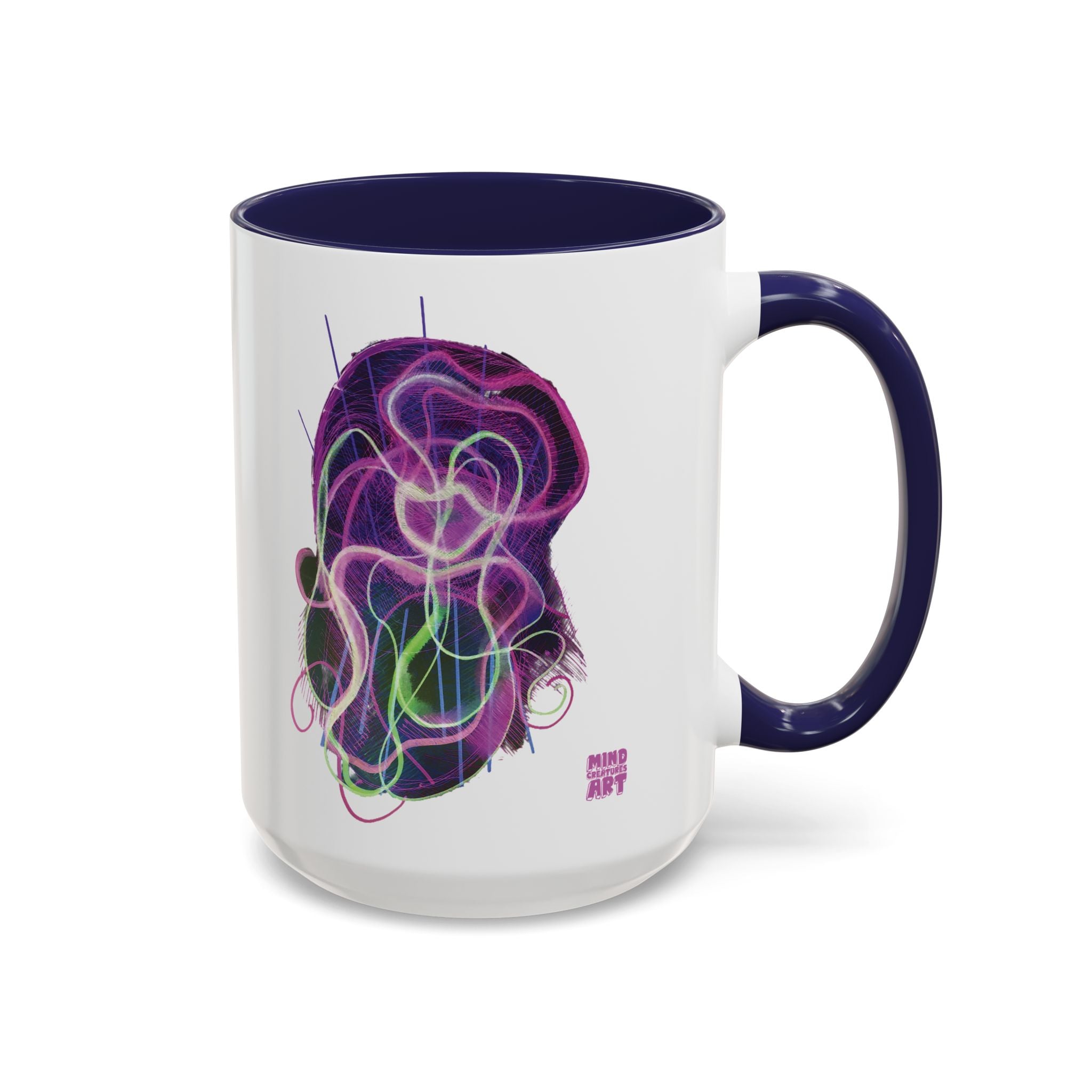 Davy Jones (Electric Purple) Accent Coffee Mug (11oz, 15oz)