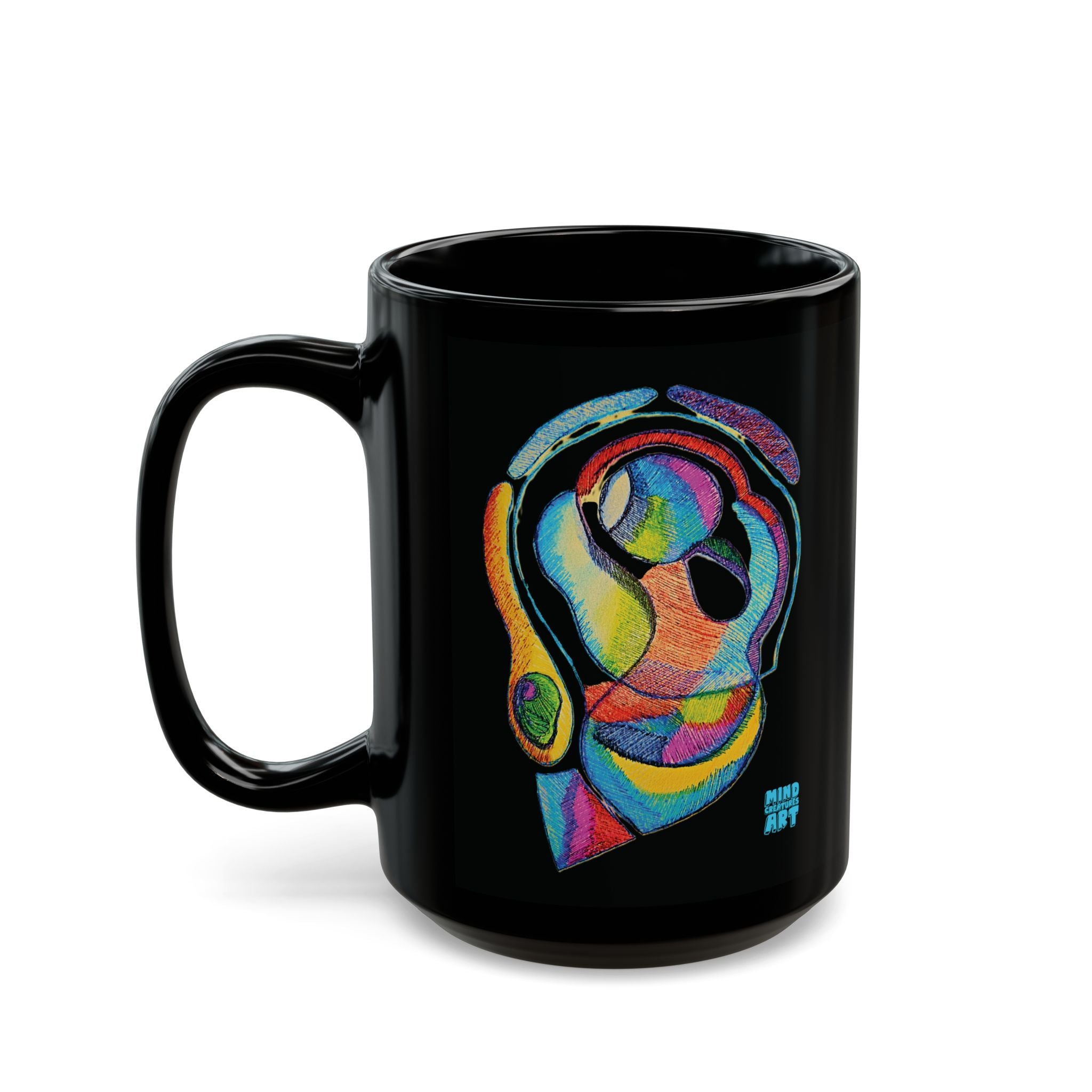 Cyclical Black Ceramic Mug (11oz, 15oz)