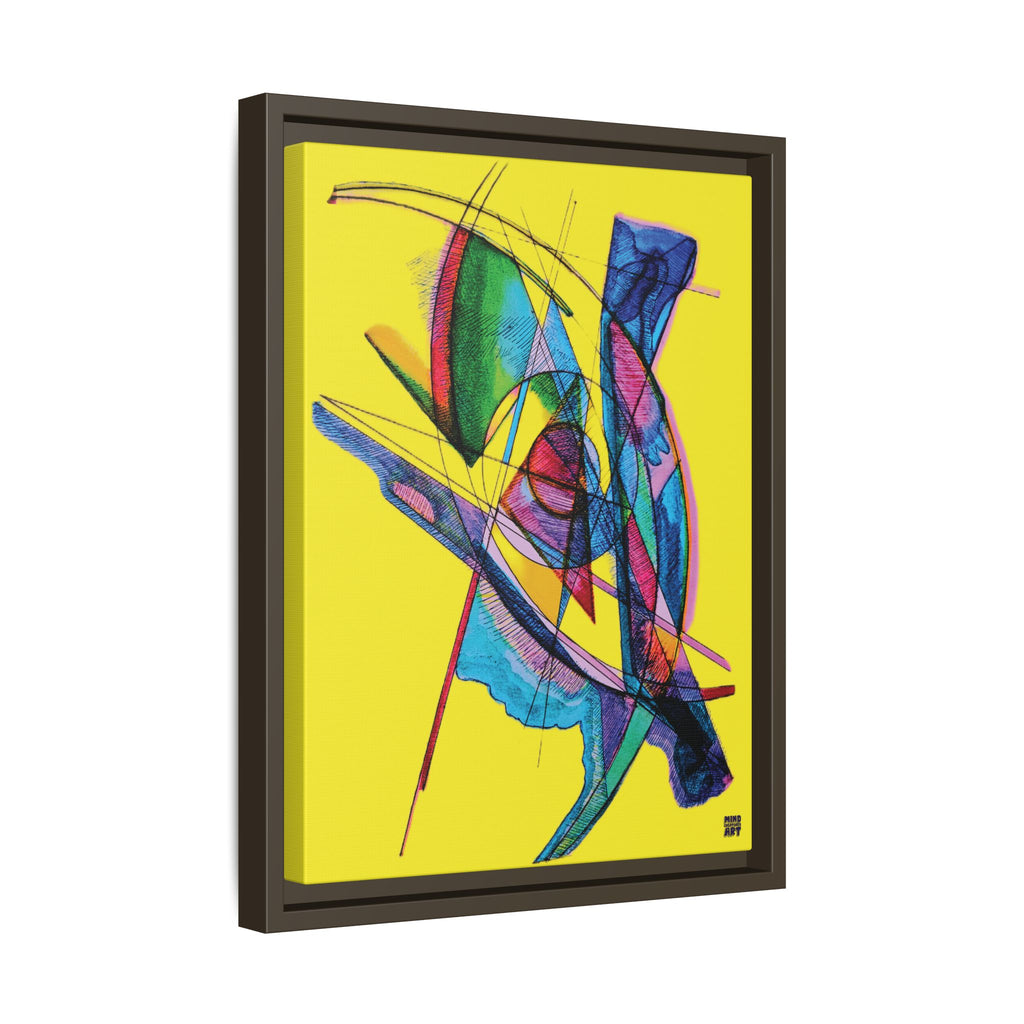 Watching (Yellow Background) Matte Canvas, Framed