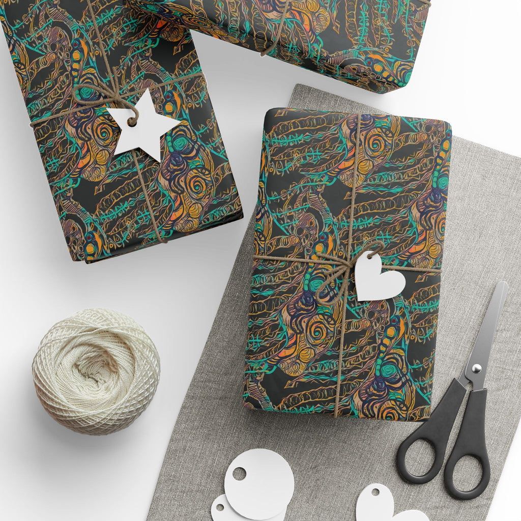 Vessel (Black Background) Heavy Wrapping Paper