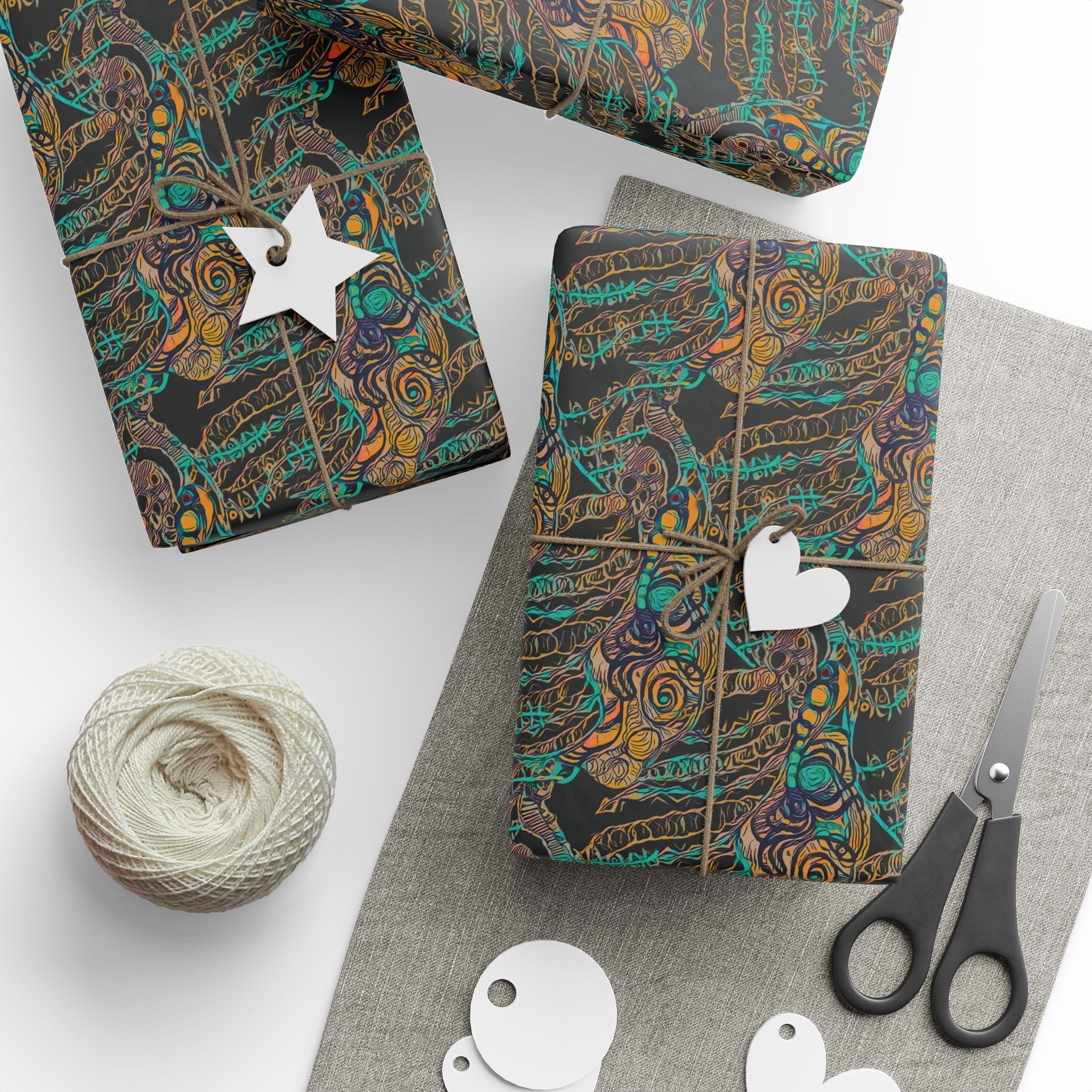 Vessel (Black Background) Heavy Wrapping Paper