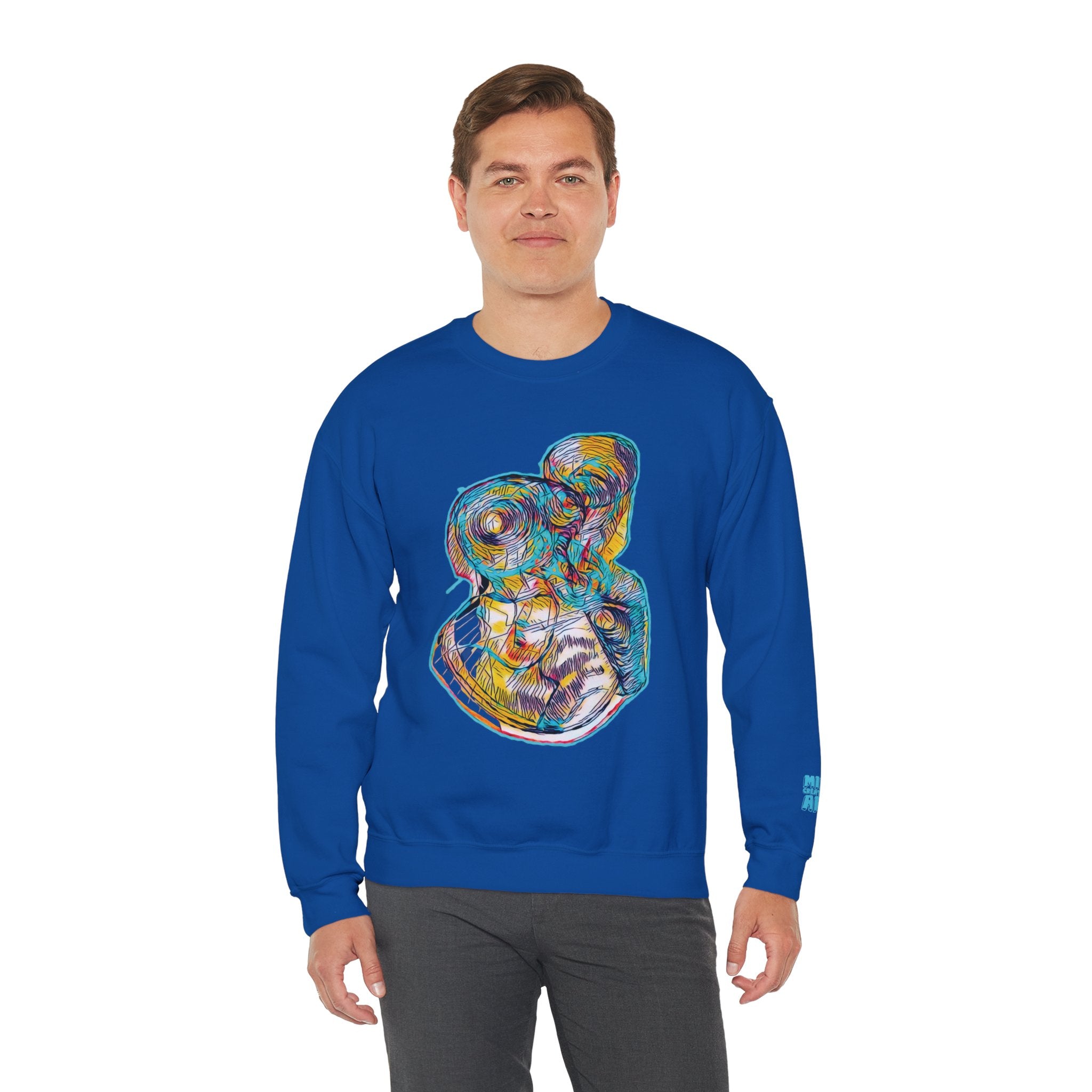 Curiosity (Aqua) Unisex Heavy Blend™ Crewneck Sweatshirt