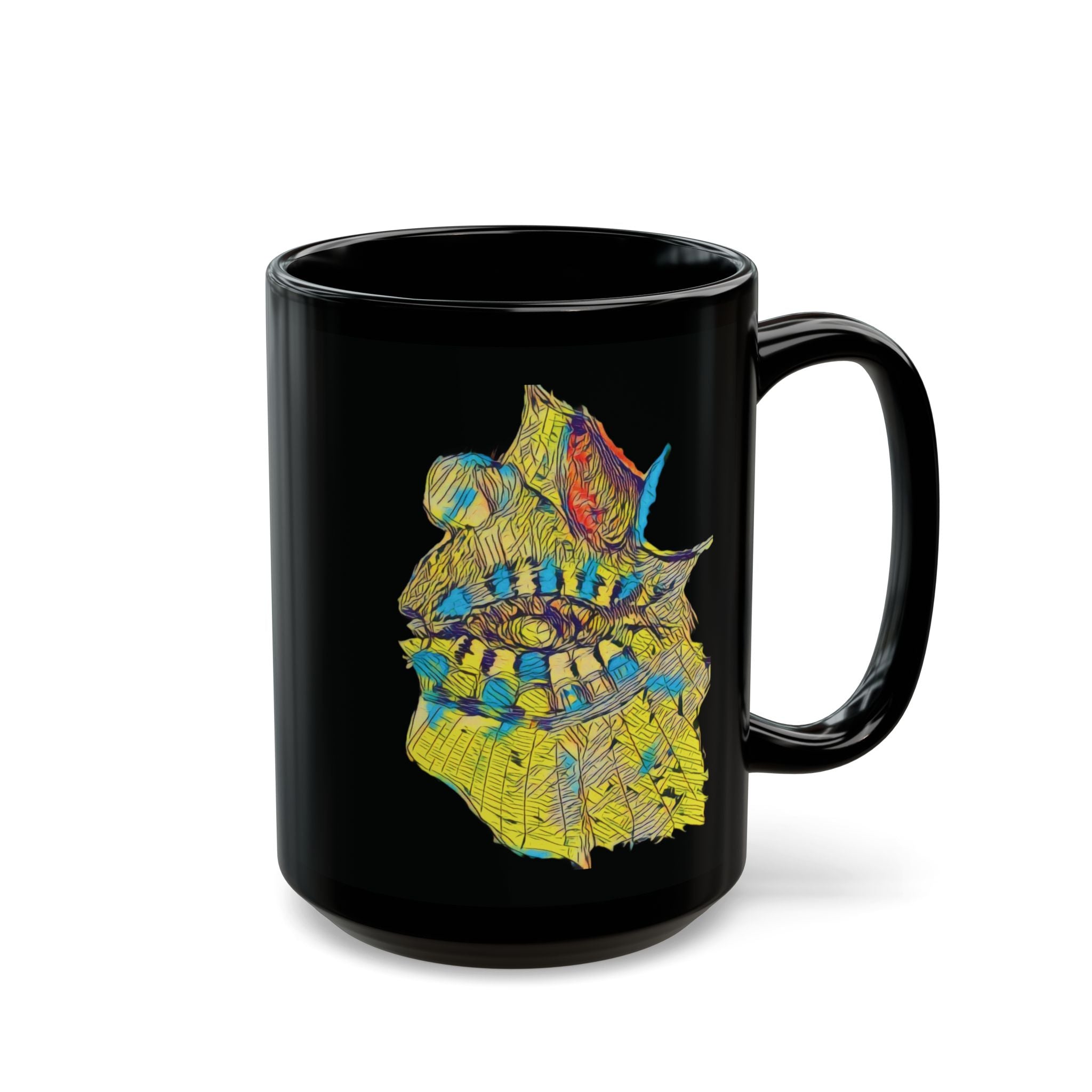 Hypnagogic (Neon) Black Ceramic Mug (11oz, 15oz)