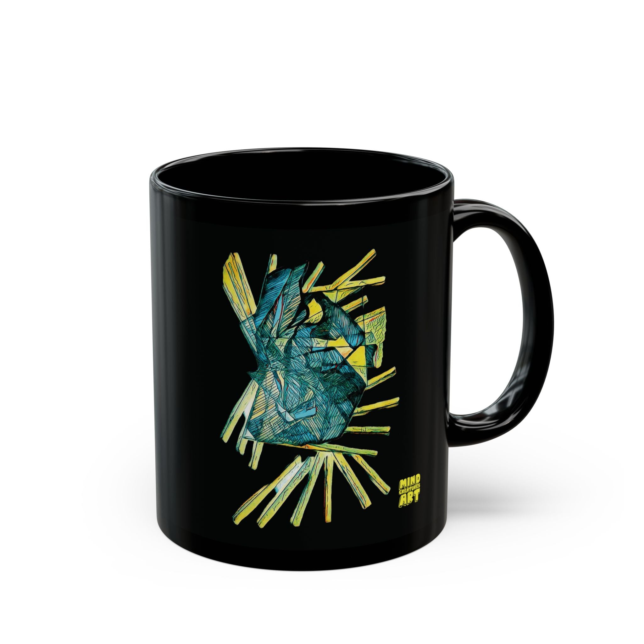 Lightspeed (Teal) Black Ceramic Mug (11oz, 15oz)
