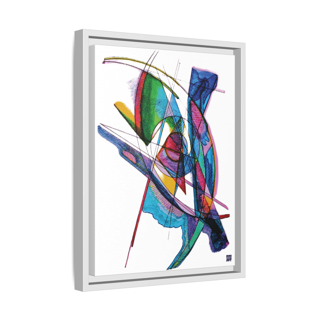 Watching (White Background) Matte Canvas, Framed