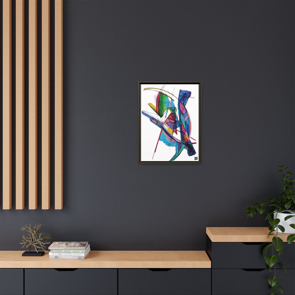 Watching (White Background) Matte Canvas, Framed