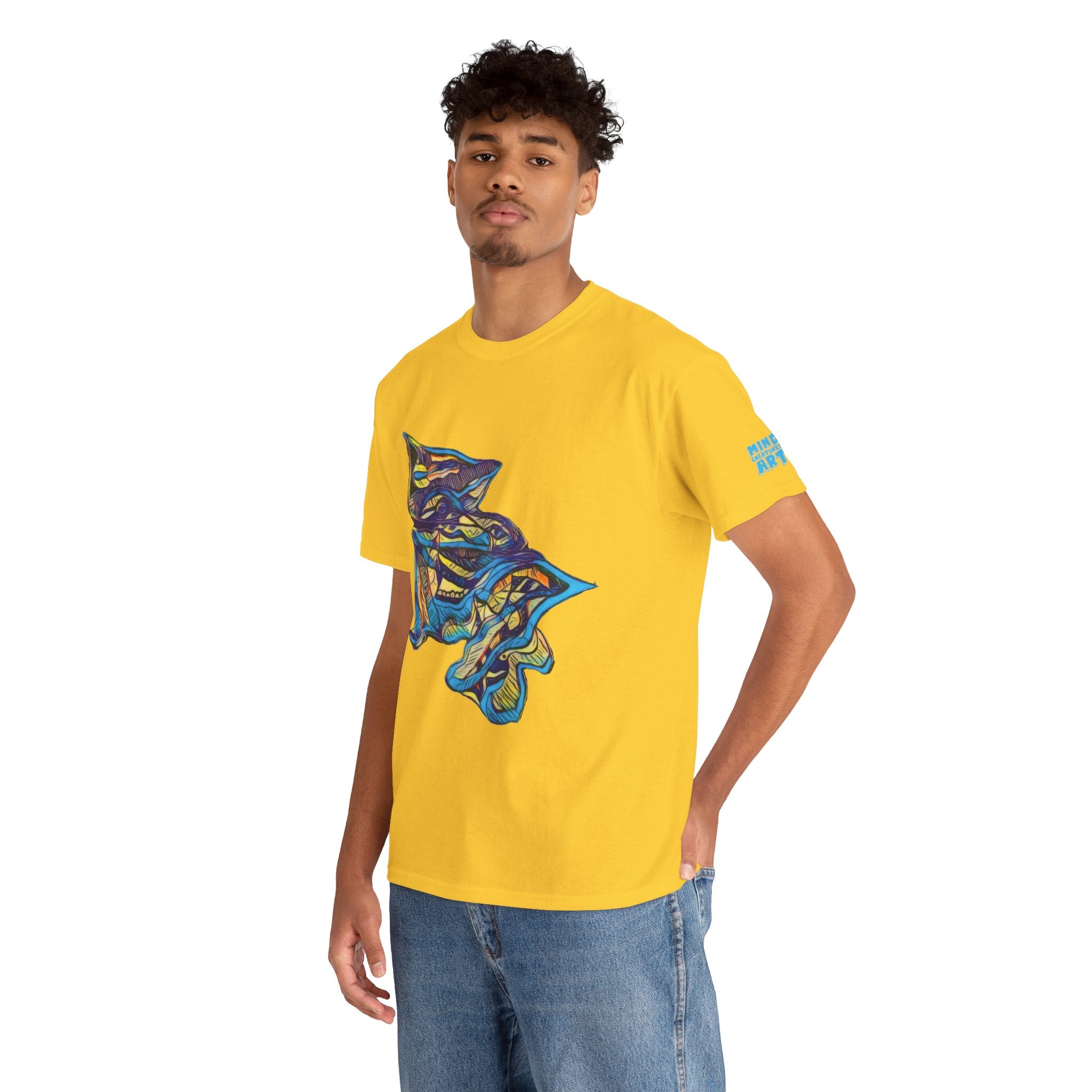 Cheshire (Blue & Yellow) Unisex Heavy Cotton Tee