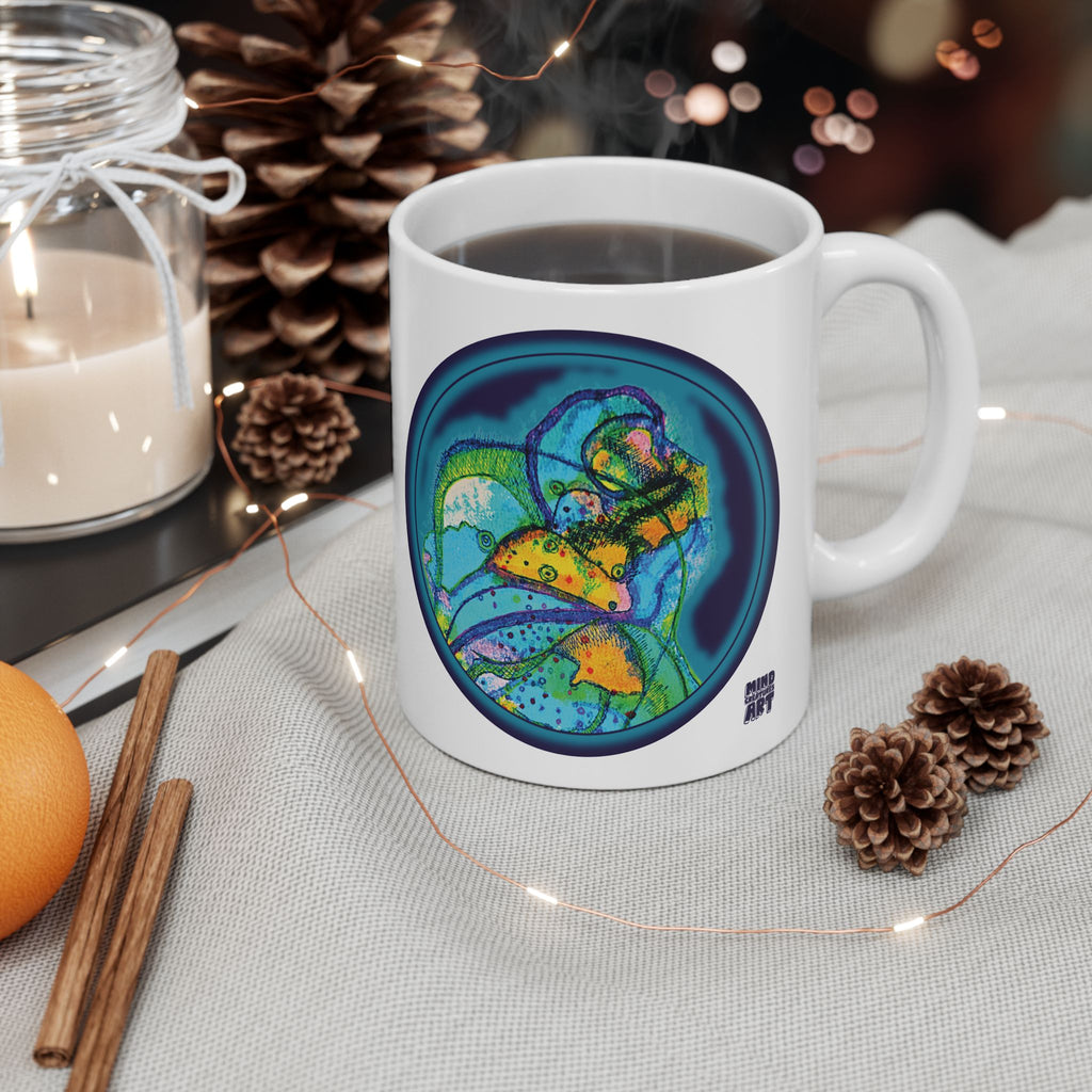 Exploration White Ceramic Mug, (11oz, 15oz)
