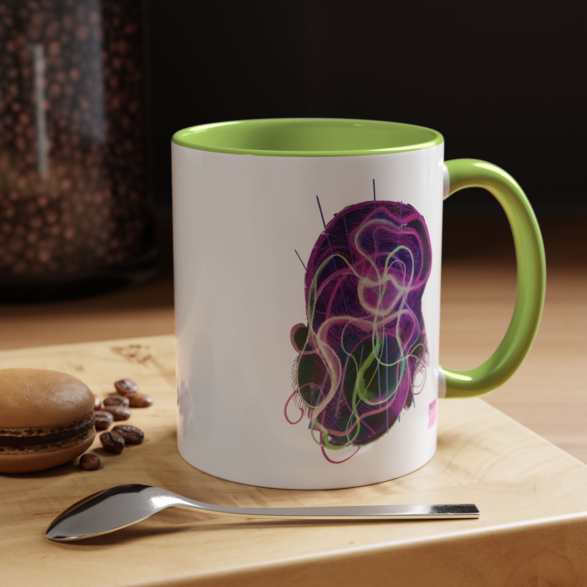 Davy Jones (Electric Purple) Accent Coffee Mug (11oz, 15oz)