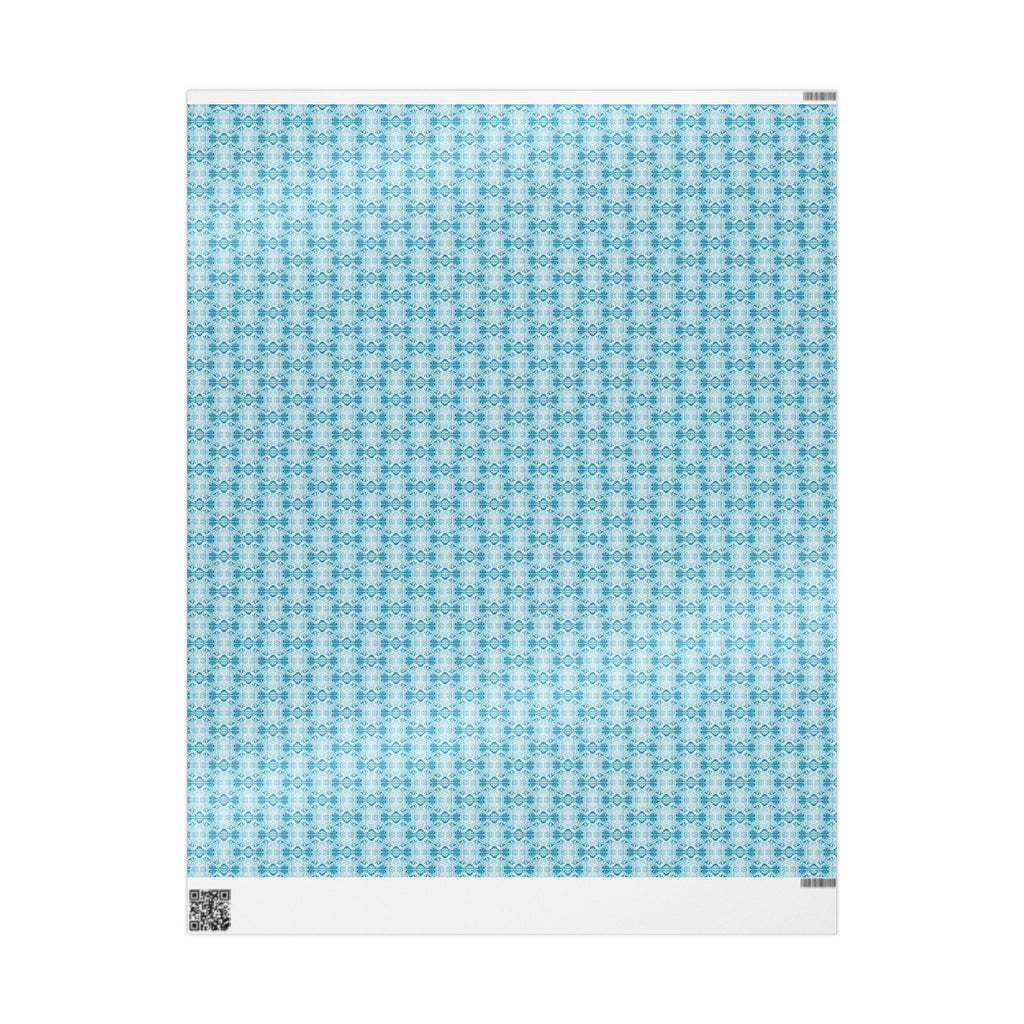 Love (Blue, White Background) Heavy Wrapping Paper