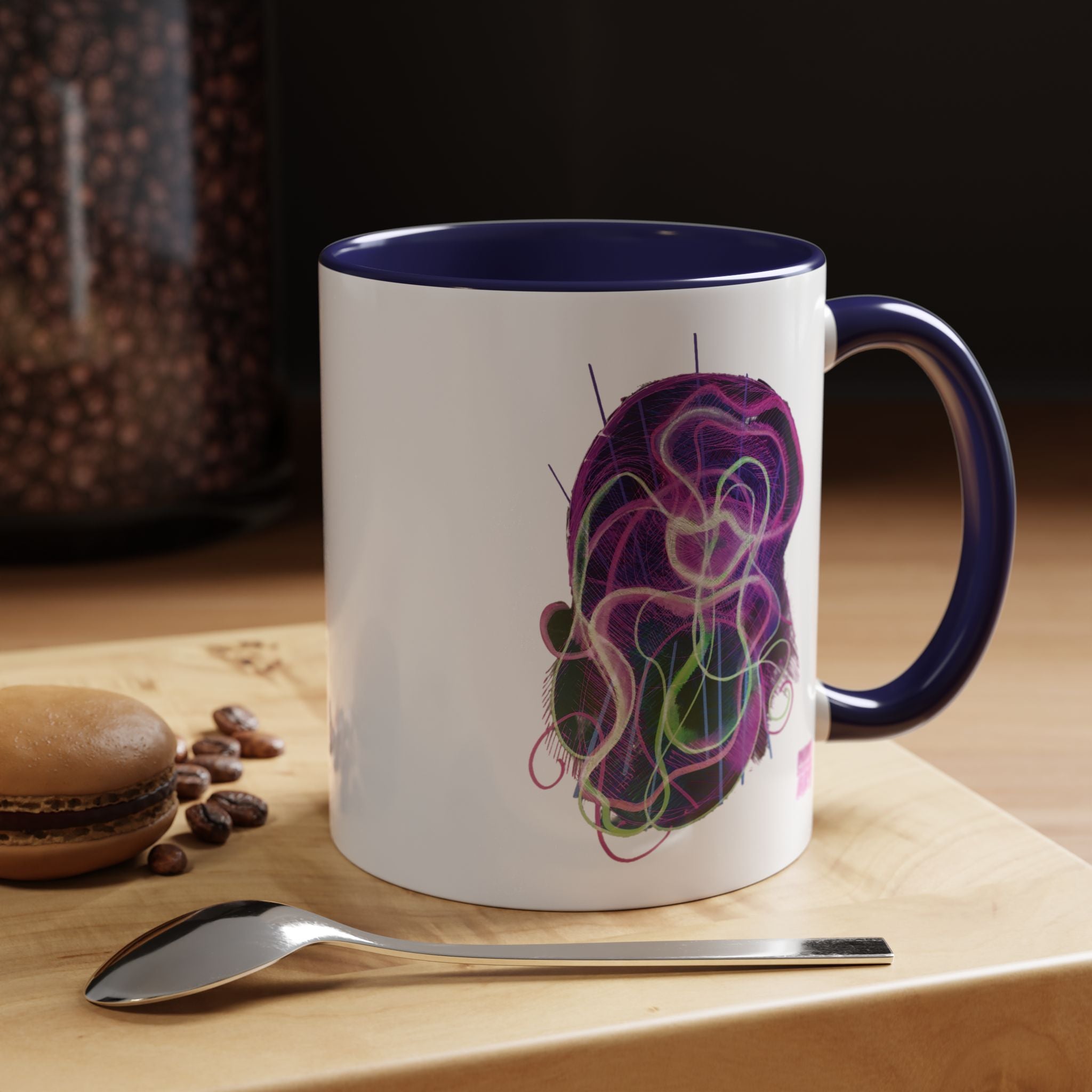 Davy Jones (Electric Purple) Accent Coffee Mug (11oz, 15oz)