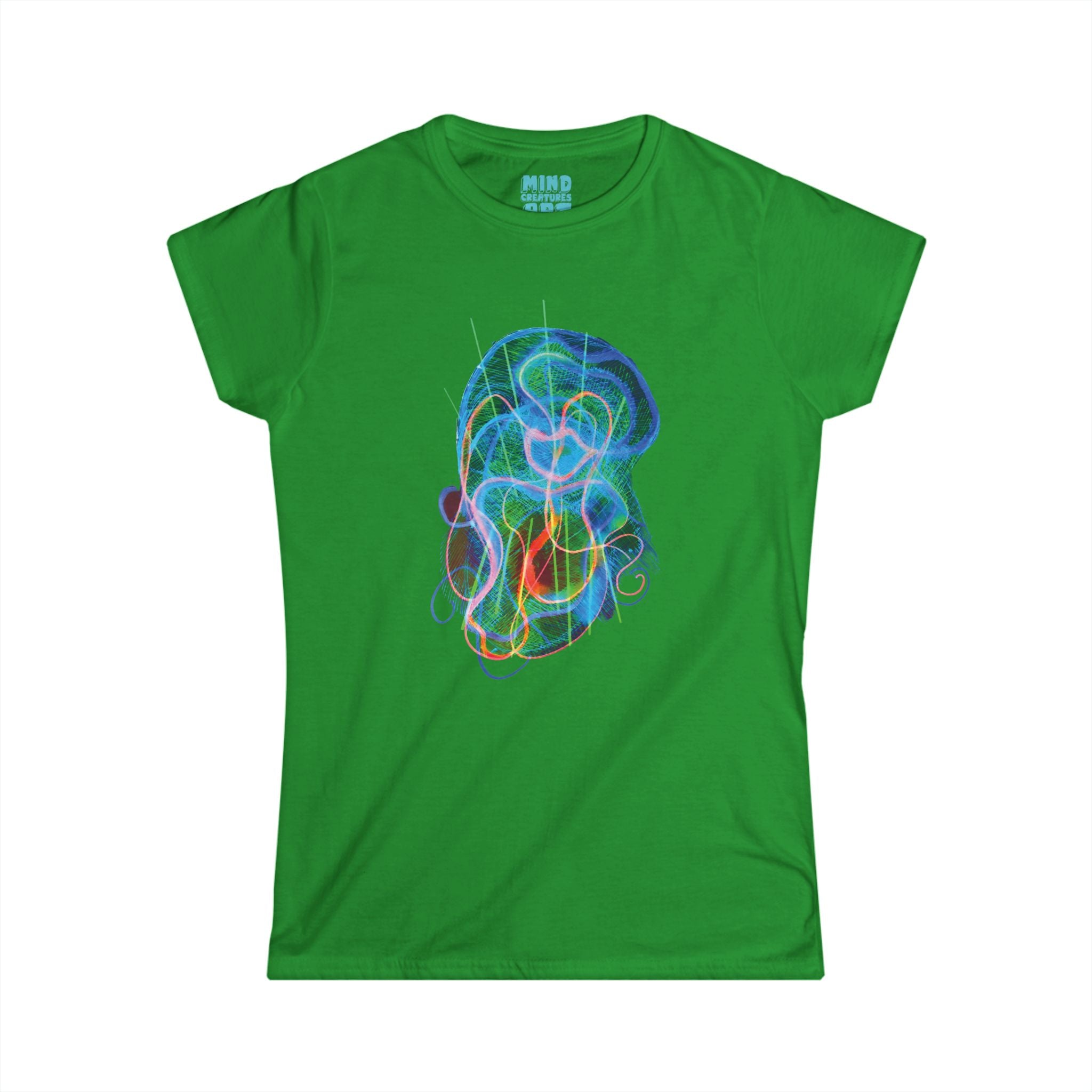 Davy Jones (Electric Green & Blue) Women's Softstyle Tee