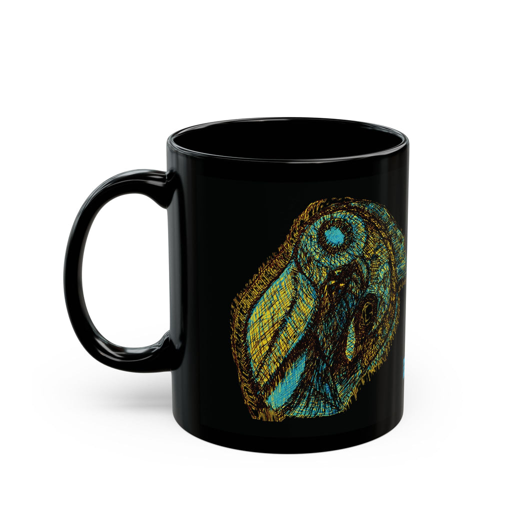 Who Are You? (Gold) Black Ceramic Mug (11oz, 15oz)