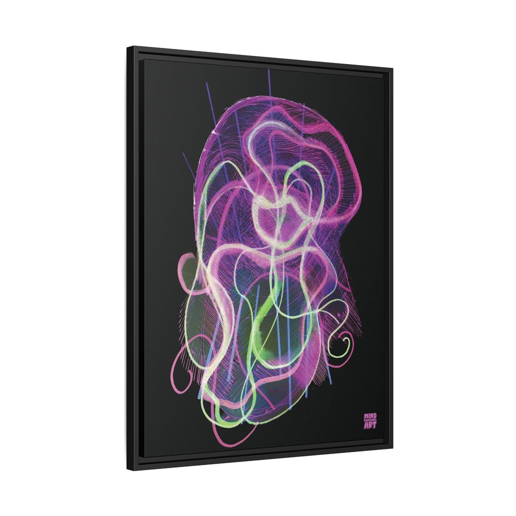 Davy Jones (Electric Pink, Black Background) Matte Canvas, Framed