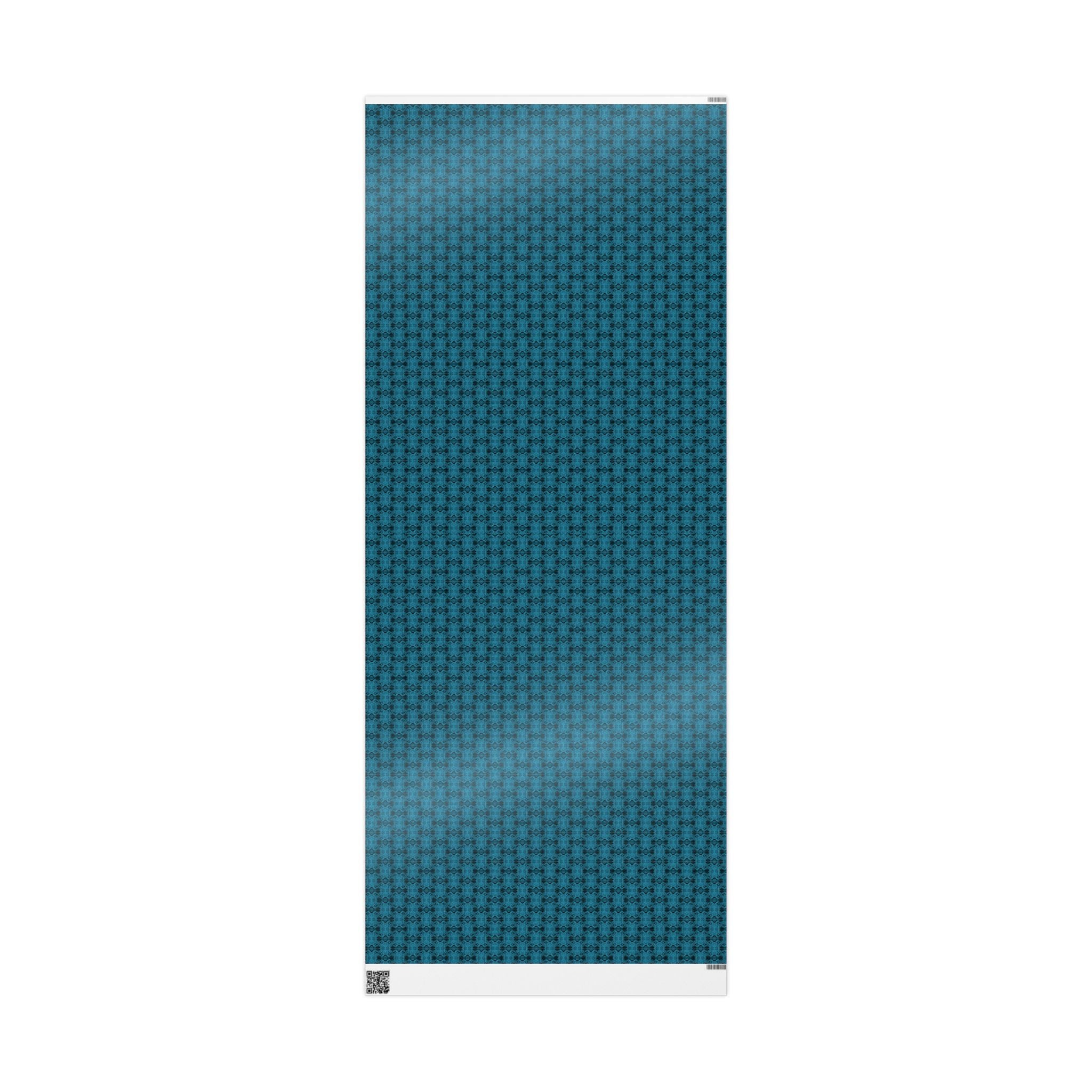 Love (Black, Turquoise Background) Heavy Wrapping Paper