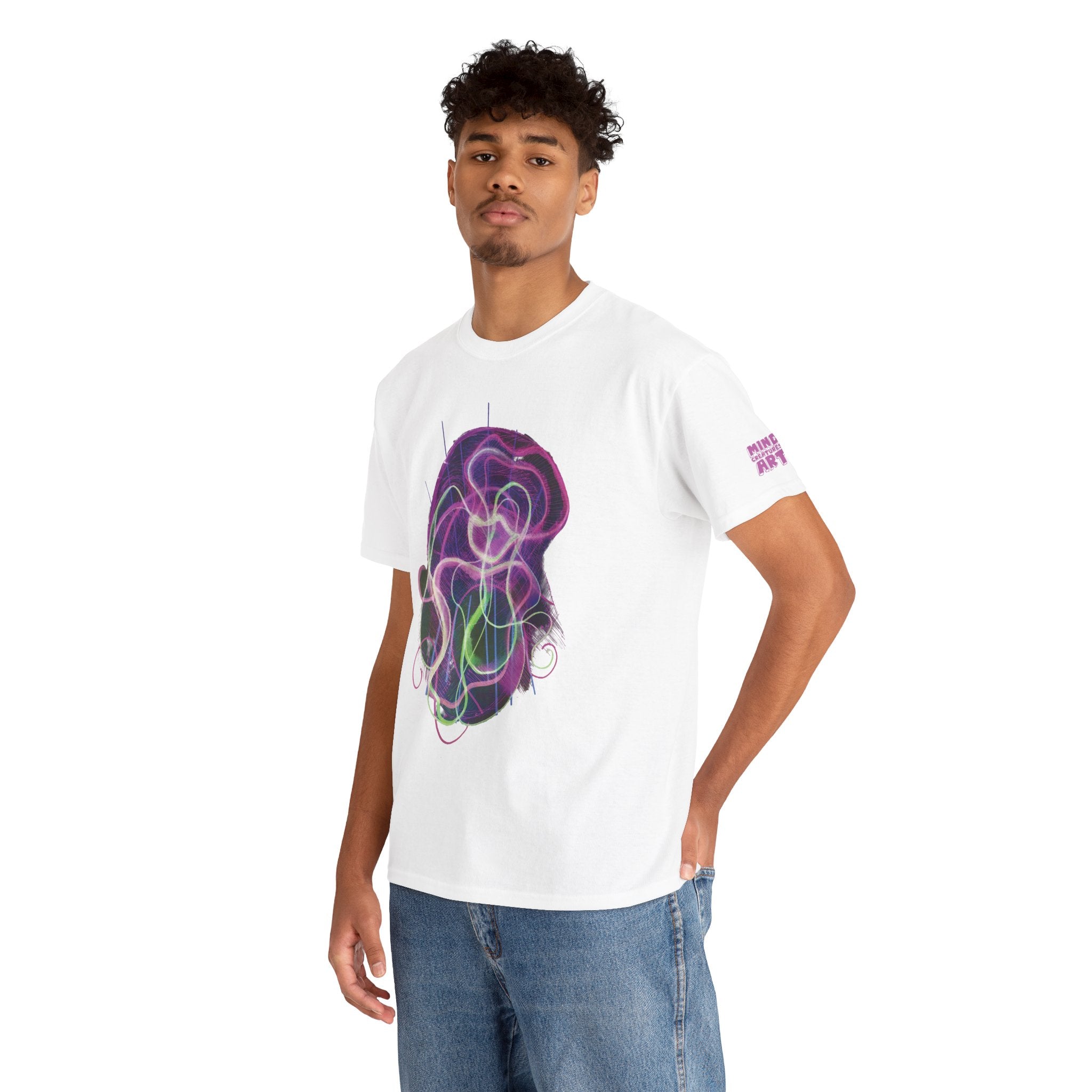 Davy Jones (Electric Purple) Unisex Heavy Cotton Tee