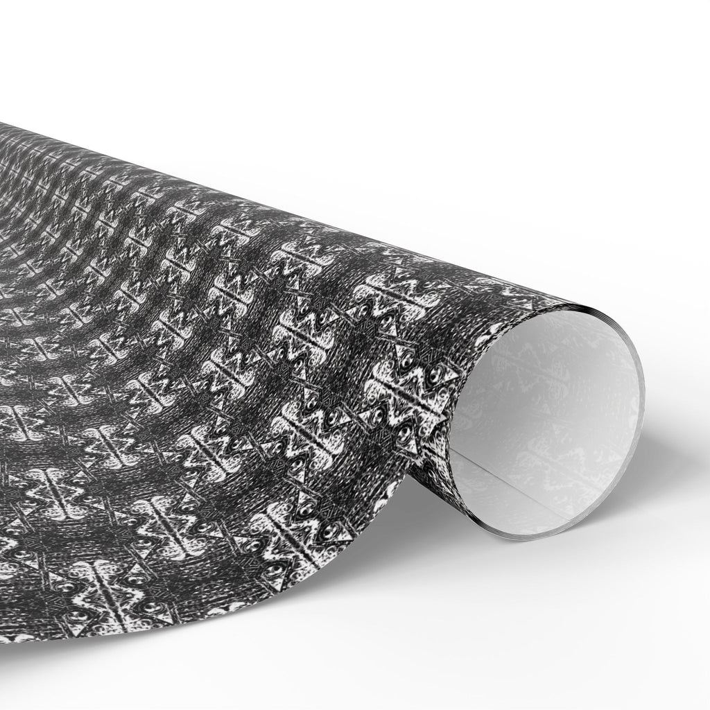 Love (White, Black Background) Heavy Wrapping Paper