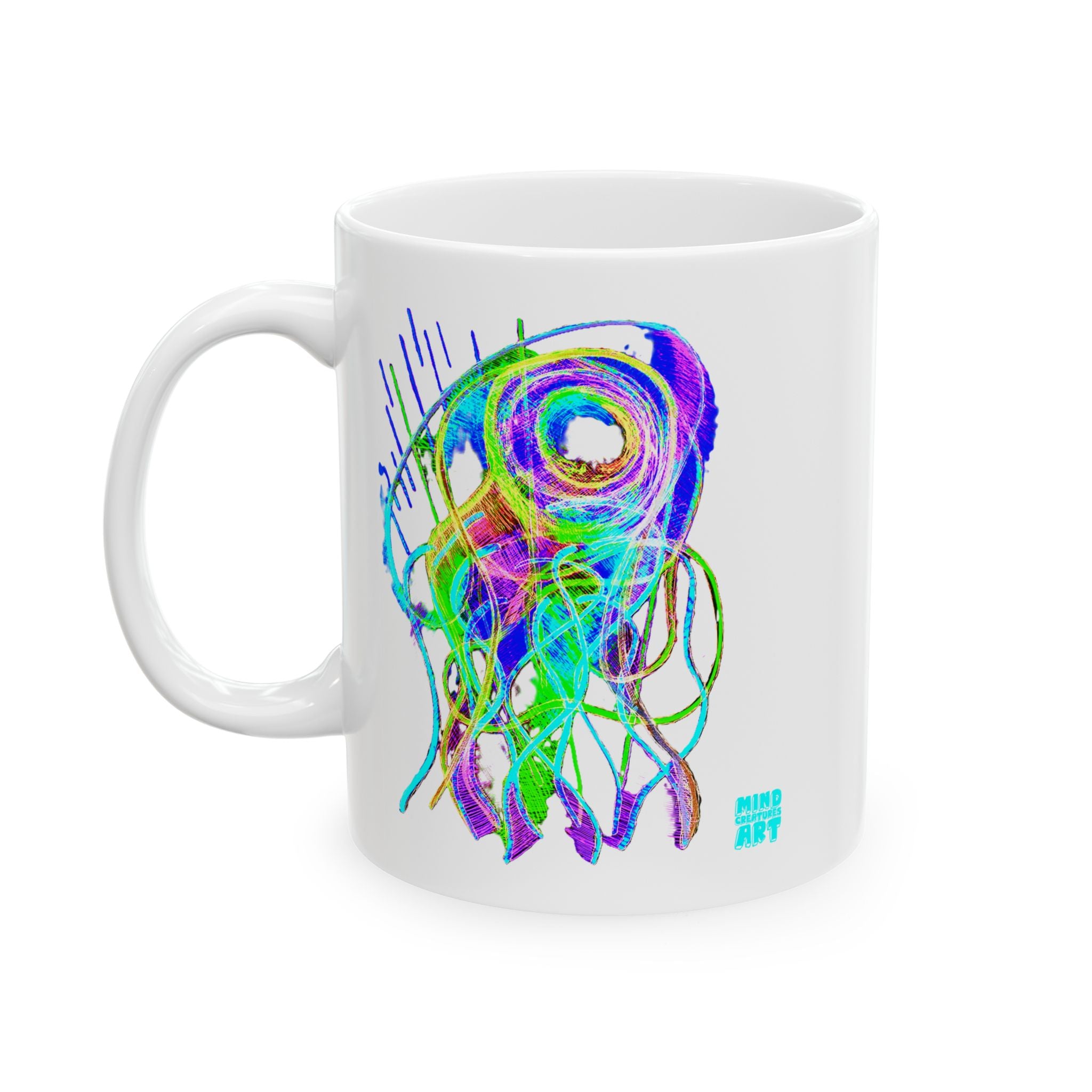 Jelly Jam (Neon) White Ceramic Mug, (11oz, 15oz)