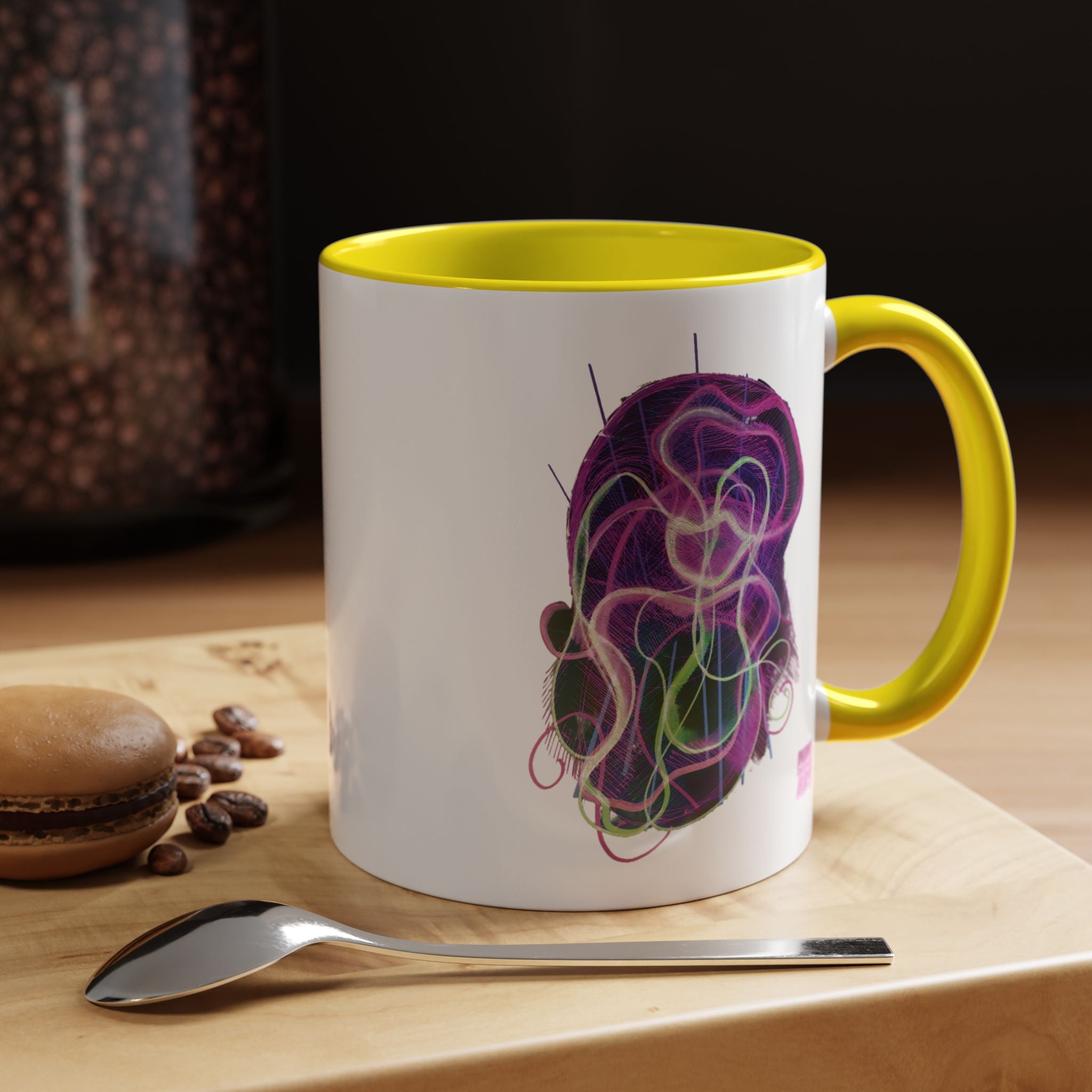 Davy Jones (Electric Purple) Accent Coffee Mug (11oz, 15oz)