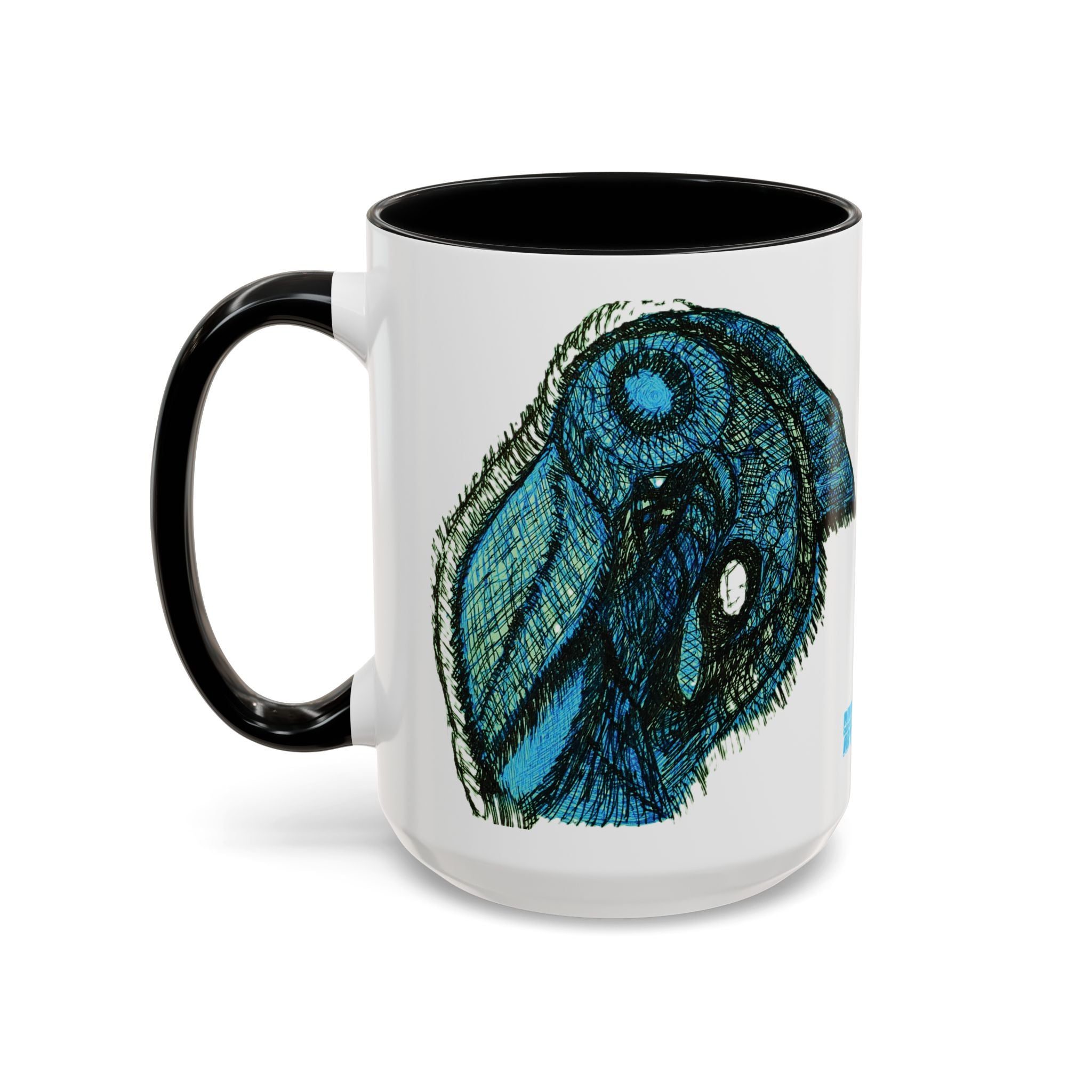 Who Are You? (Teal) Accent Coffee Mug (11oz, 15oz)