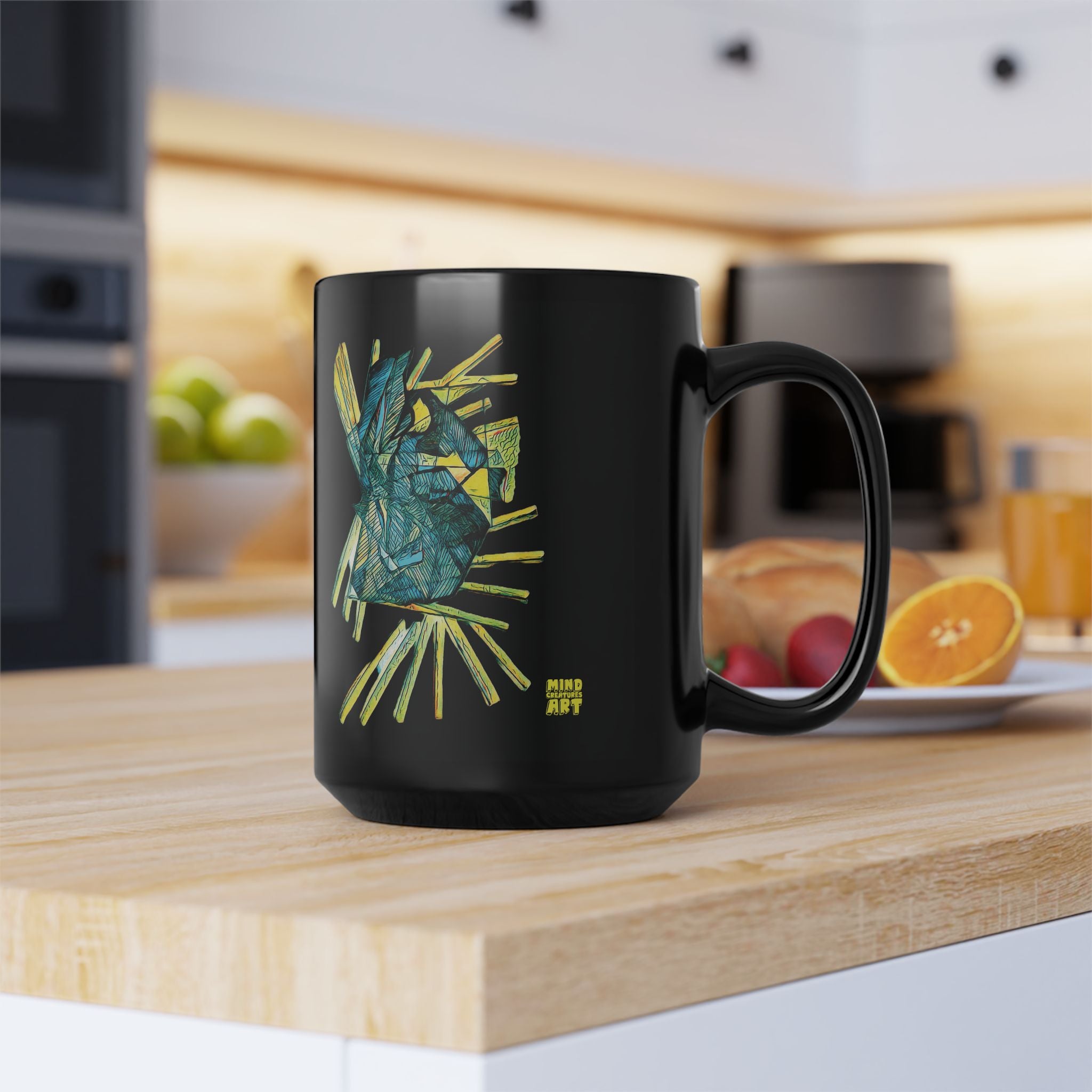 Lightspeed (Teal) Black Ceramic Mug (11oz, 15oz)