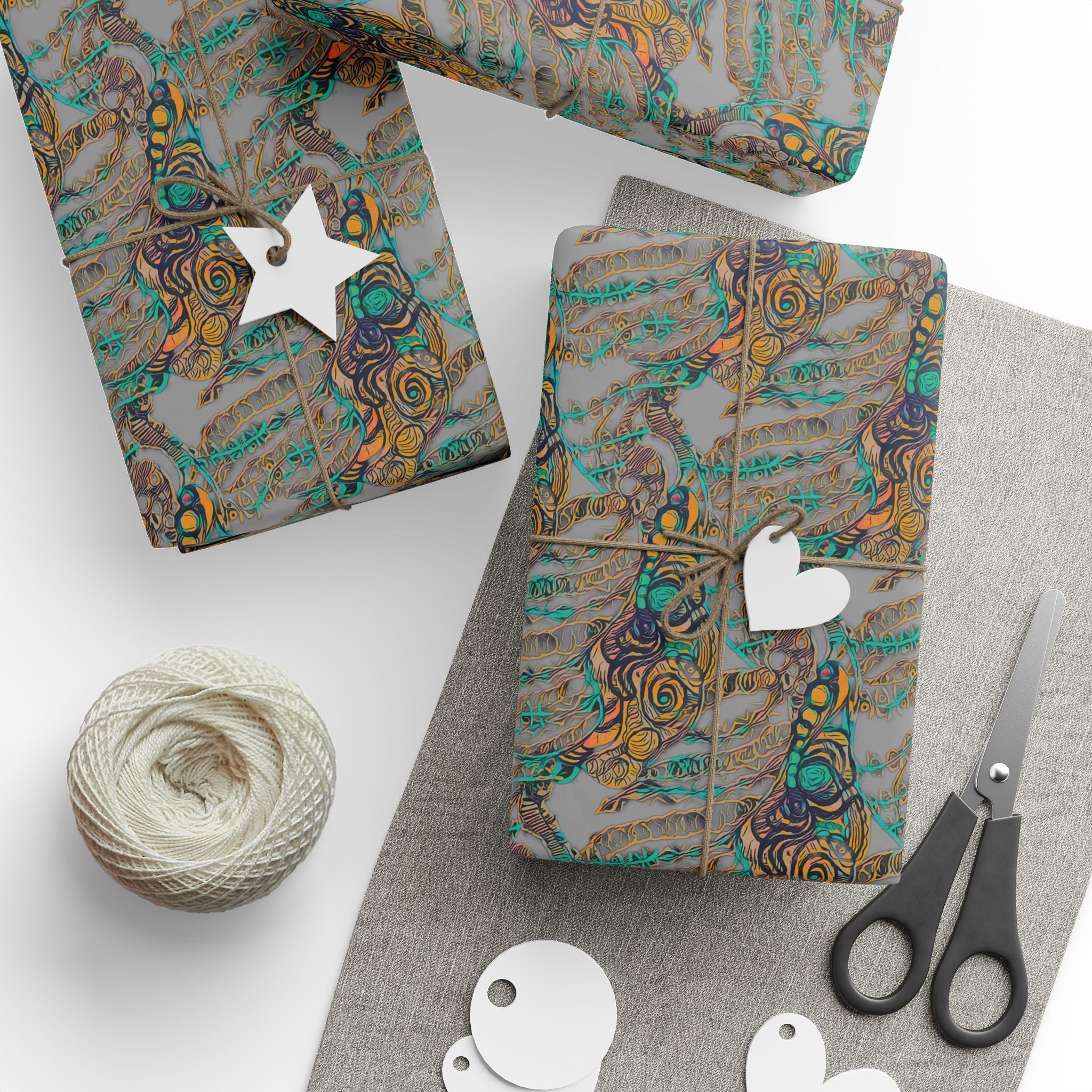 Vessel (Gray Background) Heavy Wrapping Paper