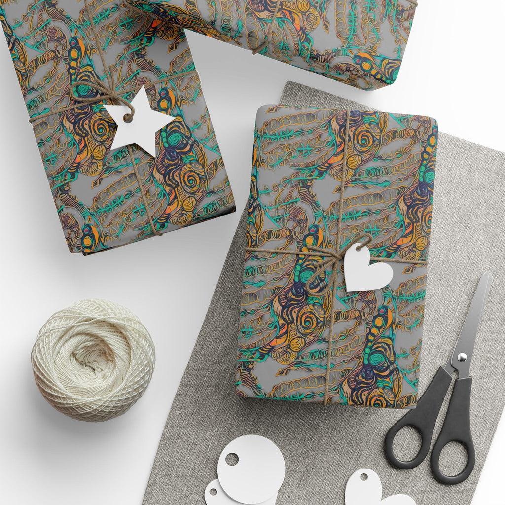Vessel (Gray Background) Heavy Wrapping Paper