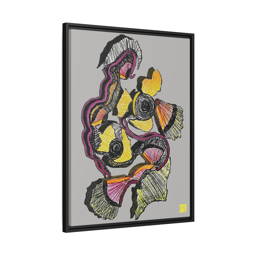 Crimson Teacher (Light Gray Background) Matte Canvas, Framed