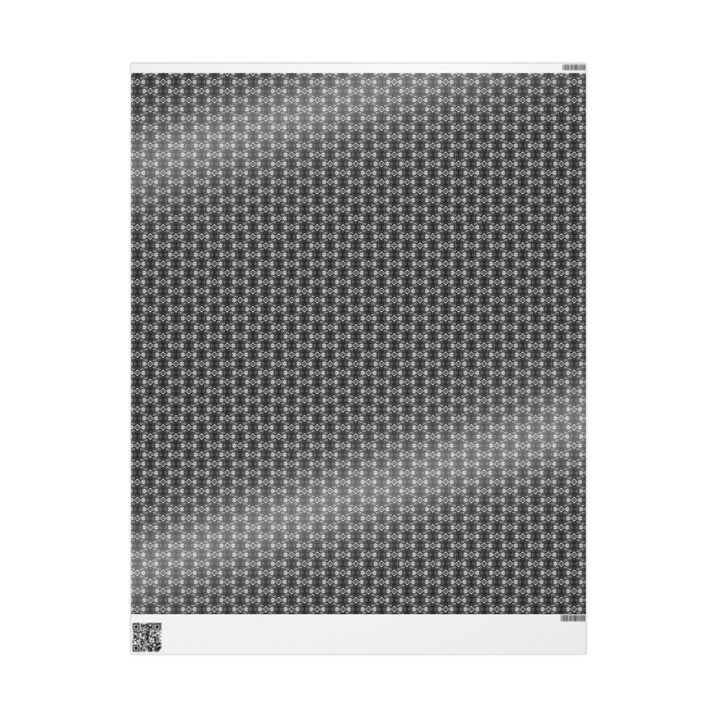 Love (White, Black Background) Heavy Wrapping Paper