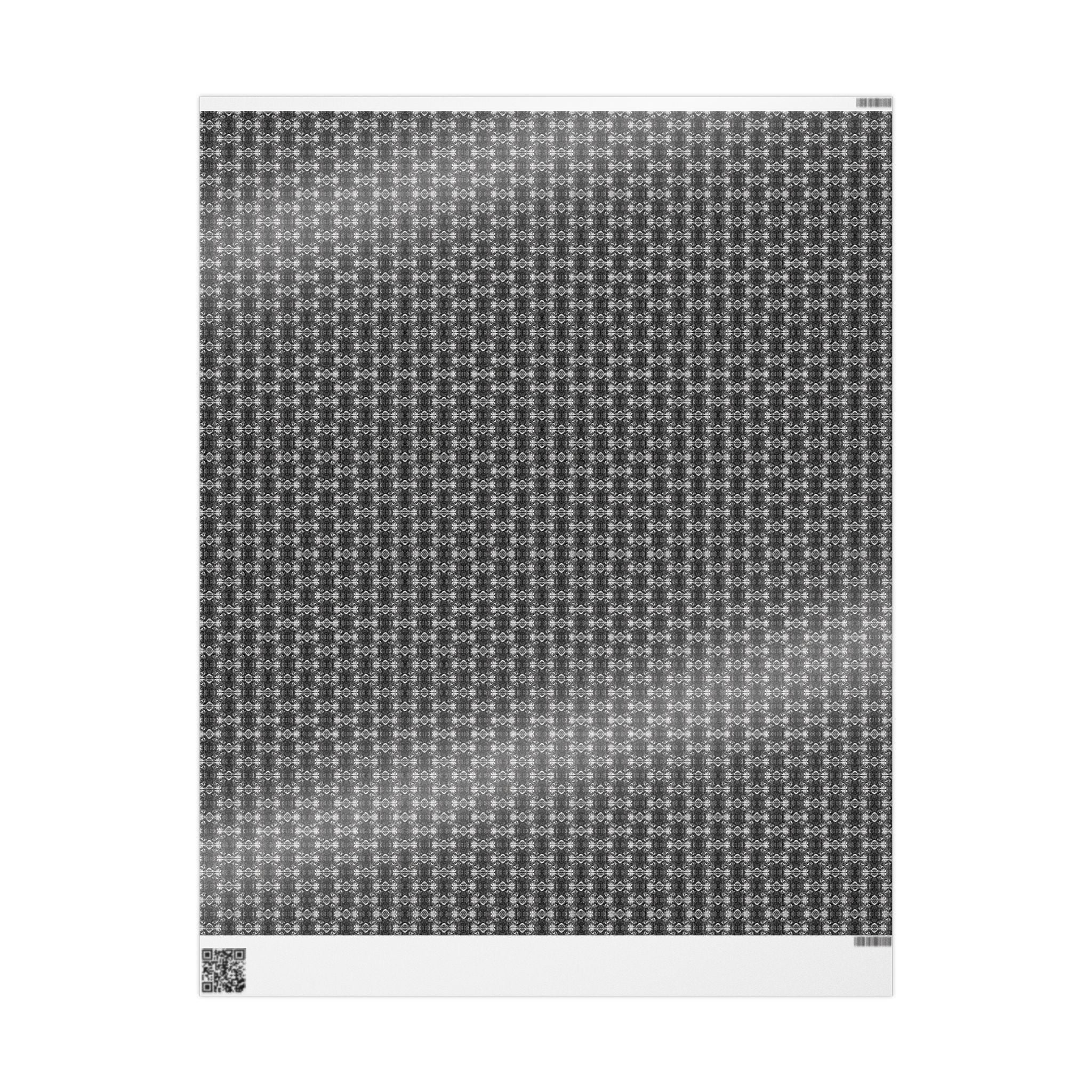 Love (White, Black Background) Heavy Wrapping Paper