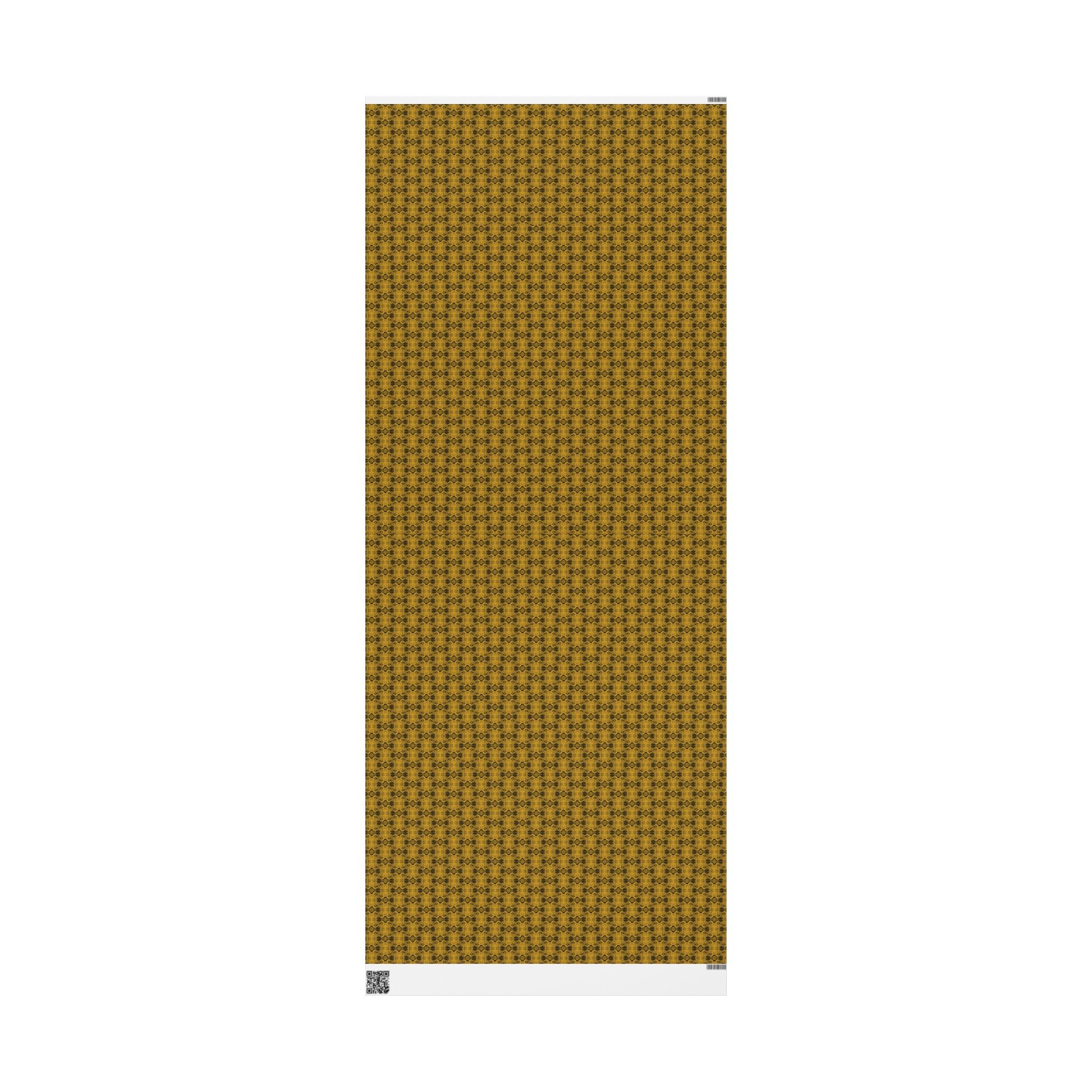 Love (Black, Yellow Background) Heavy Wrapping Paper